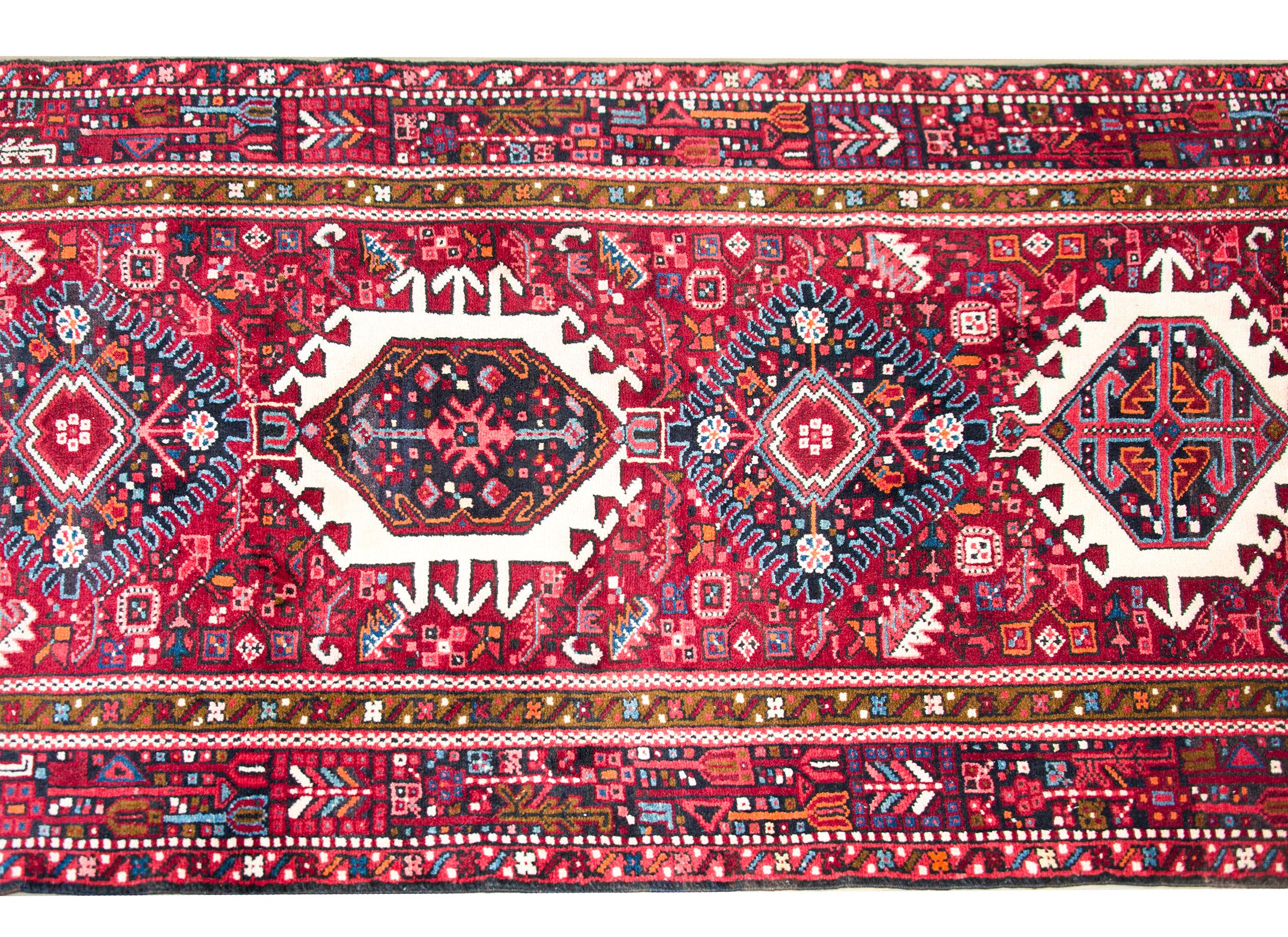 Early 20th Century Persian Heriz Runner For Sale 1