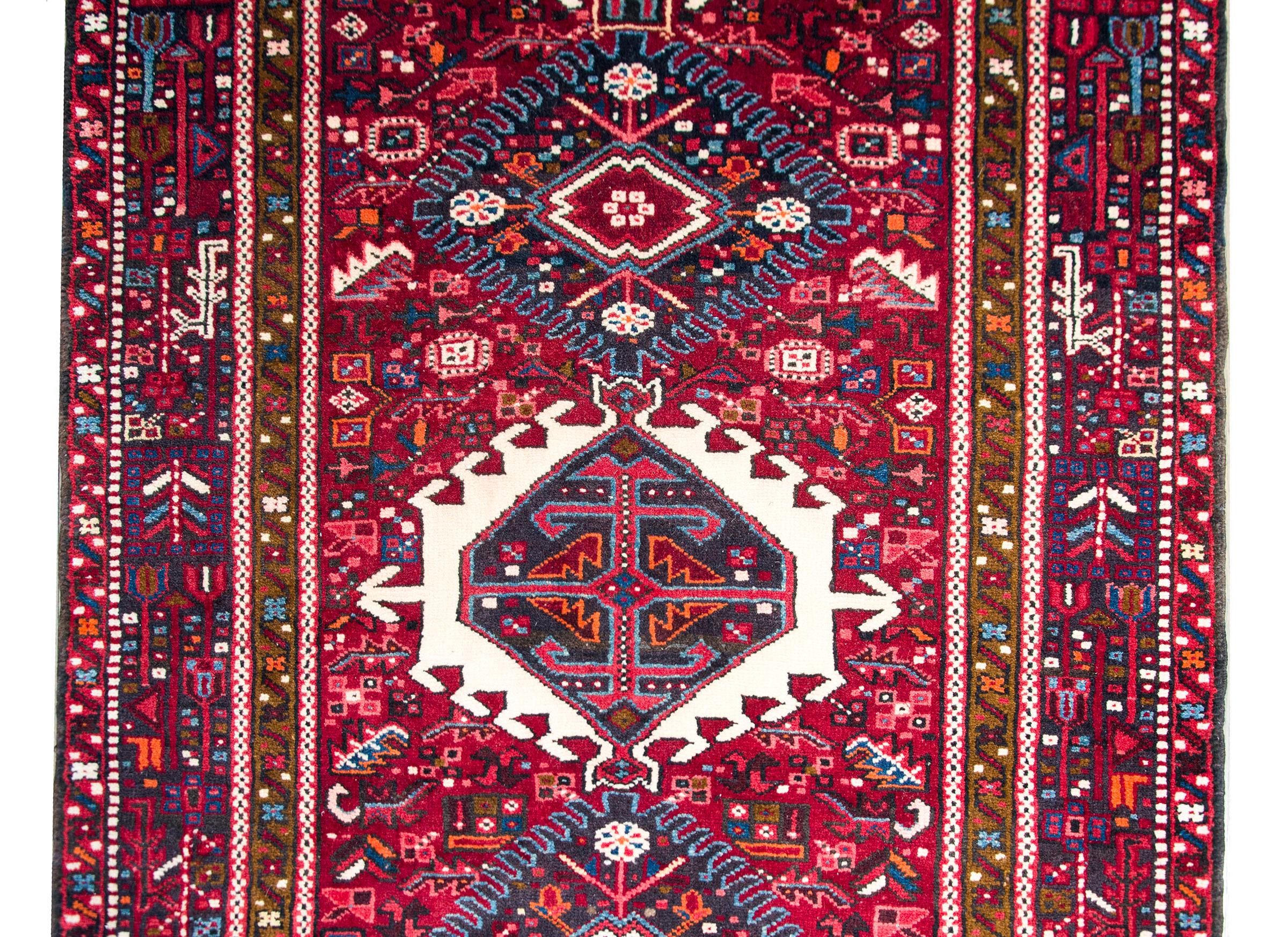 Early 20th Century Persian Heriz Runner For Sale 3