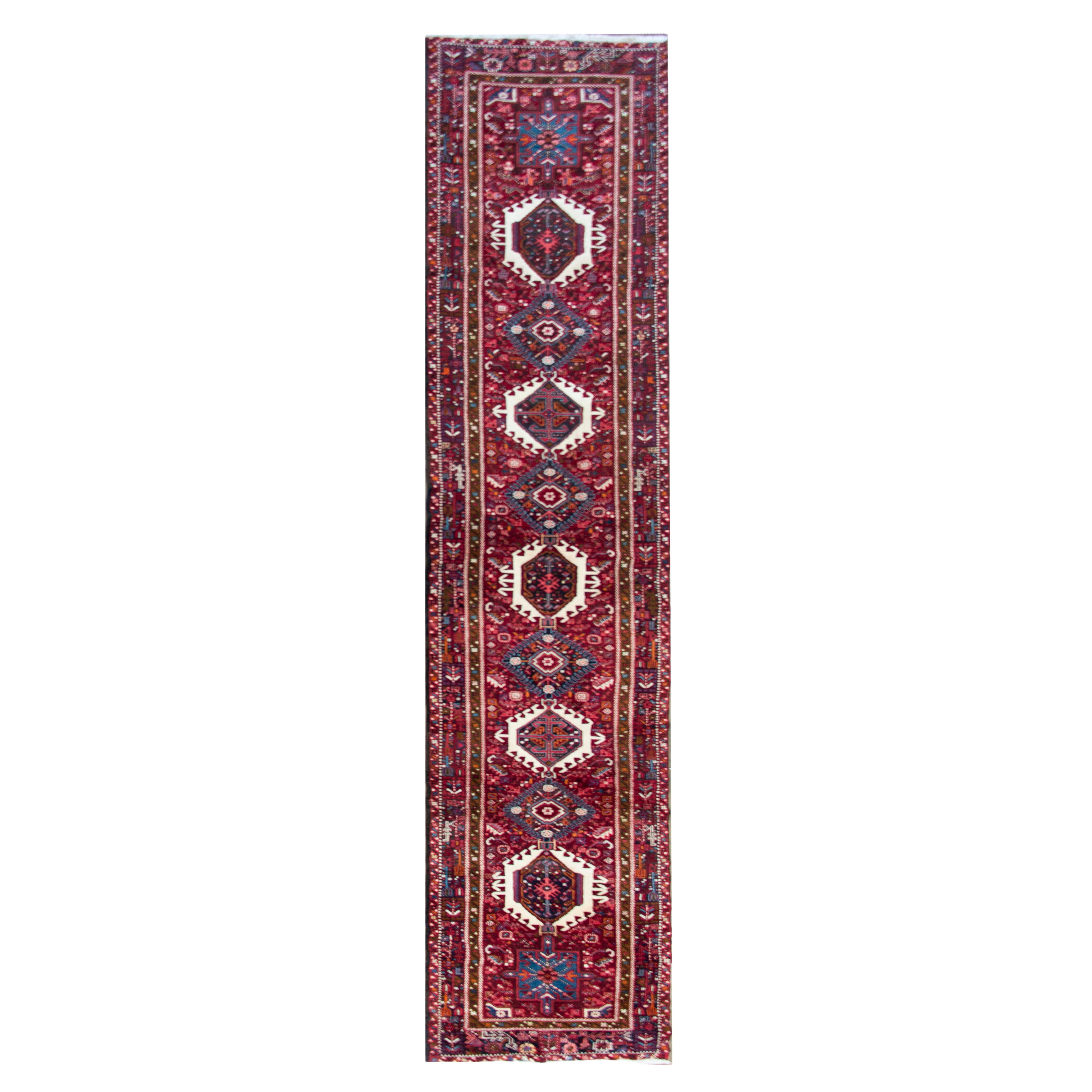 Early 20th Century Persian Heriz Runner For Sale
