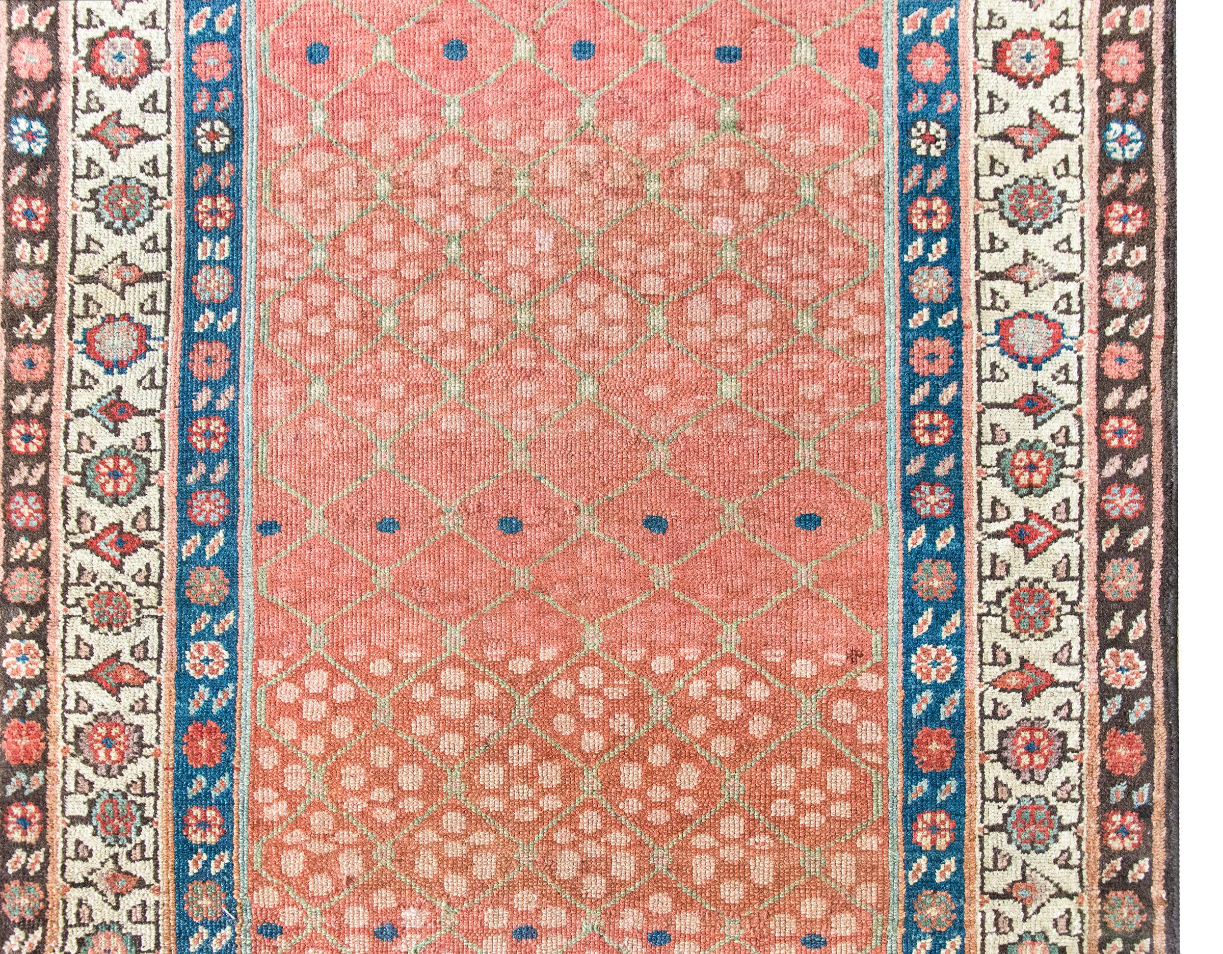 Hand-Knotted Early 20th Century Persian Karabakh Runner For Sale