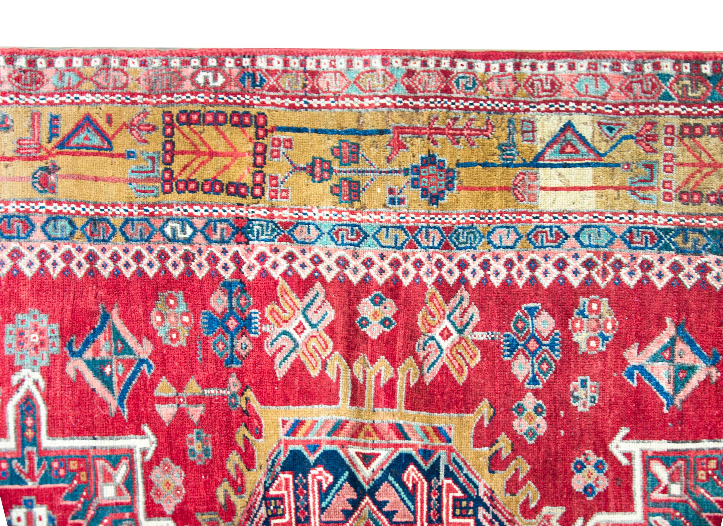 Early 20th Century Persian Karaja Rug For Sale 5