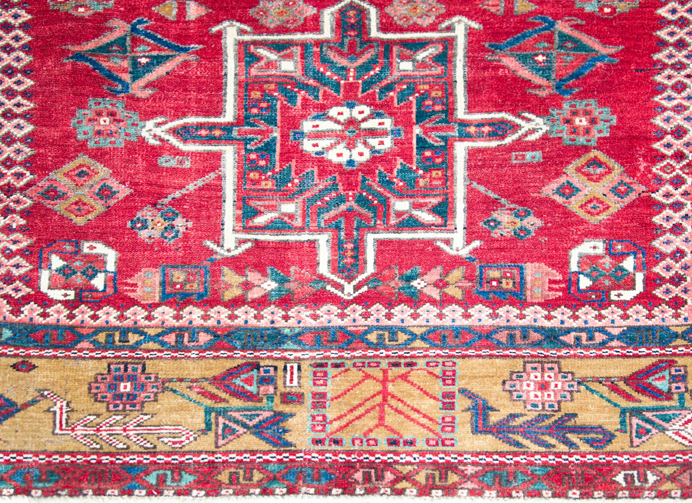 Early 20th Century Persian Karaja Rug For Sale 1