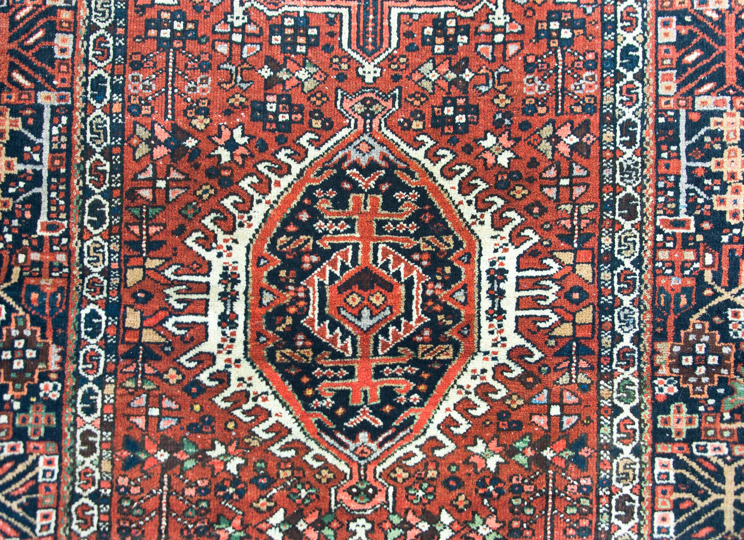 Early 20th Century Persian Karaja Rug For Sale 2
