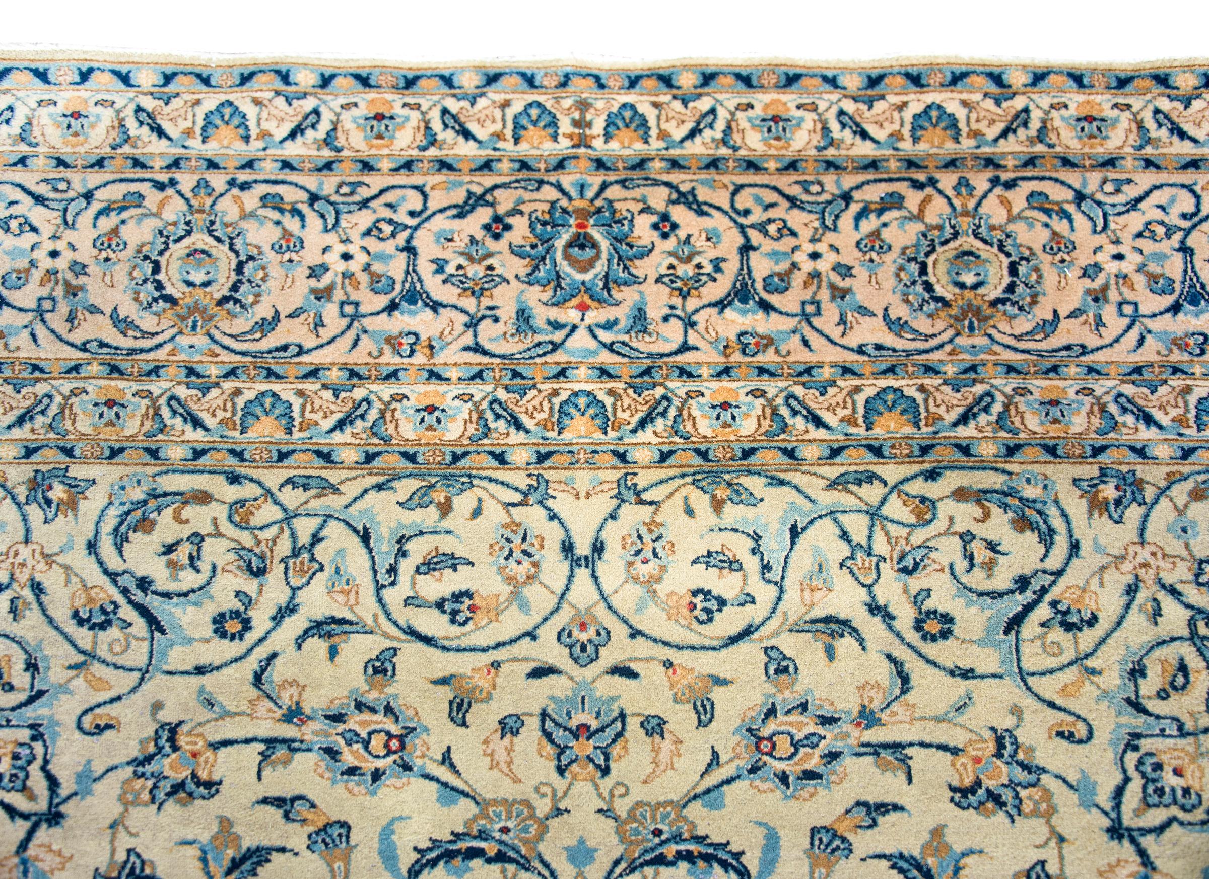 Tapis persan Kashan du début du 20e siècle en vente 3
