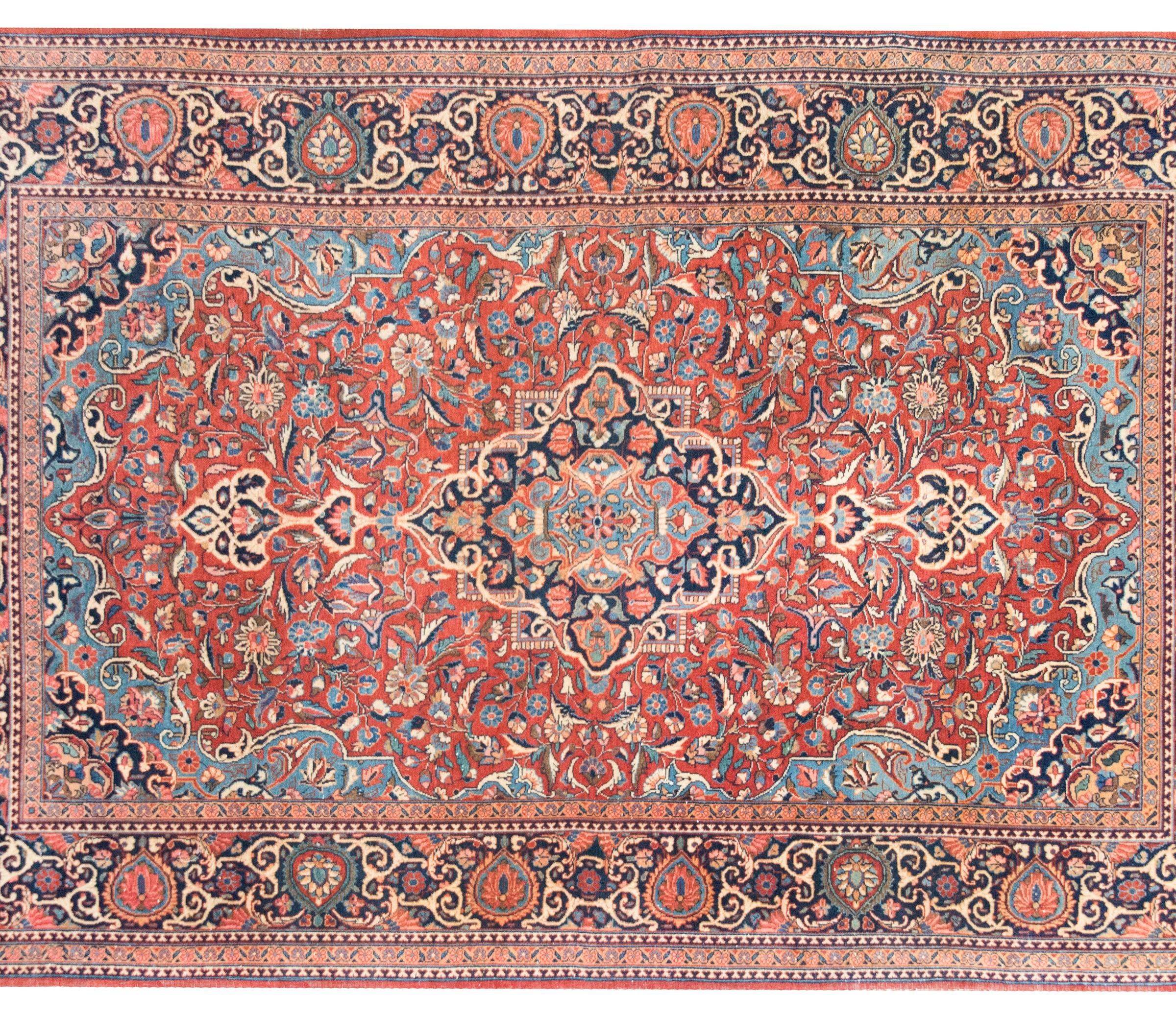 Persiano Tappeto persiano Kashan dei primi del Novecento in vendita