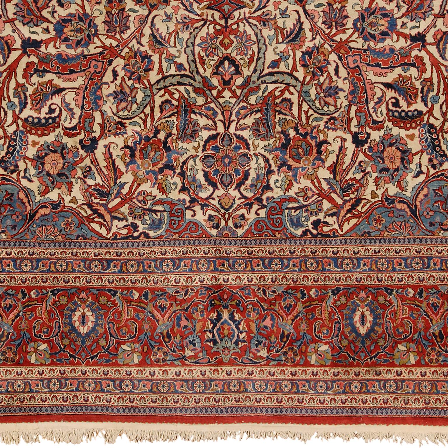Tapis de Kashan persan du début du XXe siècle Bon état à New York, NY