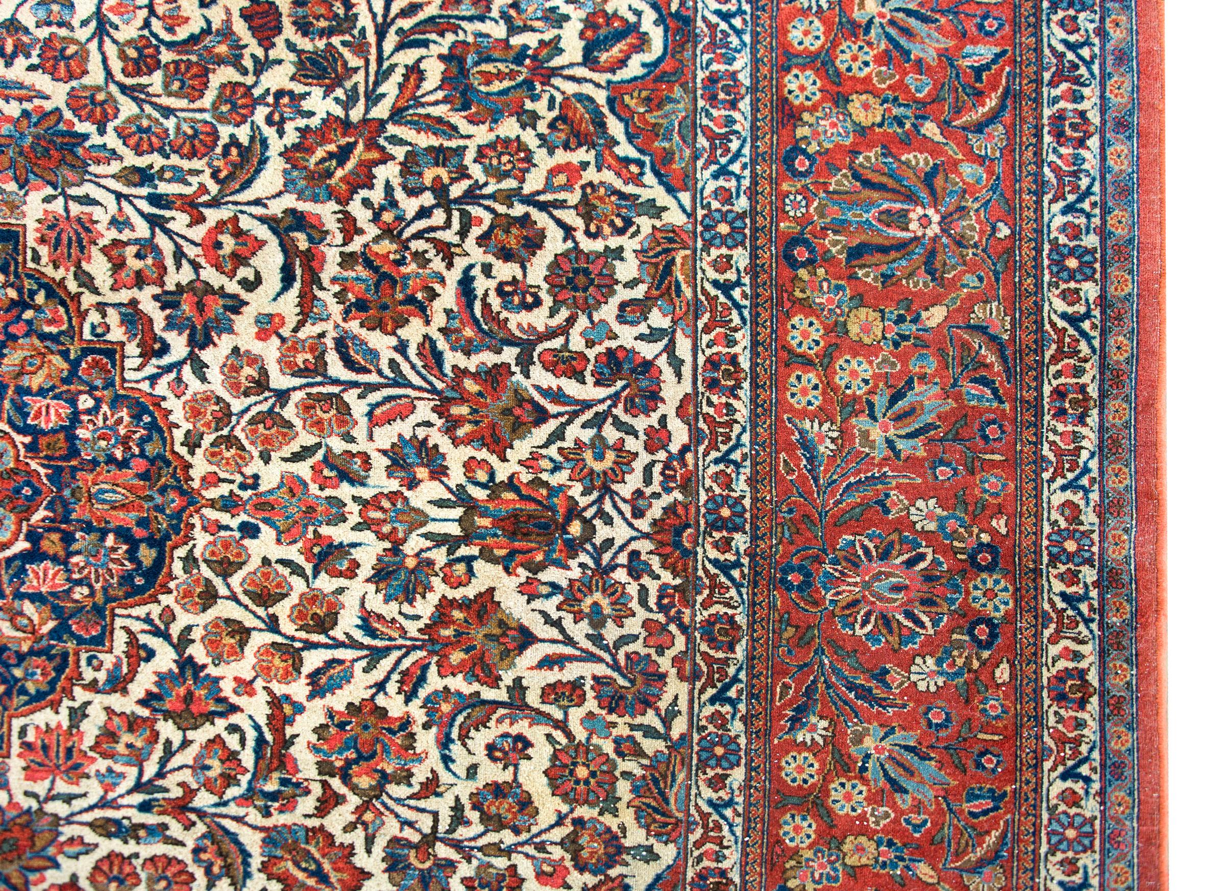 Persischer Kashan-Teppich des frühen 20. Jahrhunderts im Zustand „Gut“ im Angebot in Chicago, IL