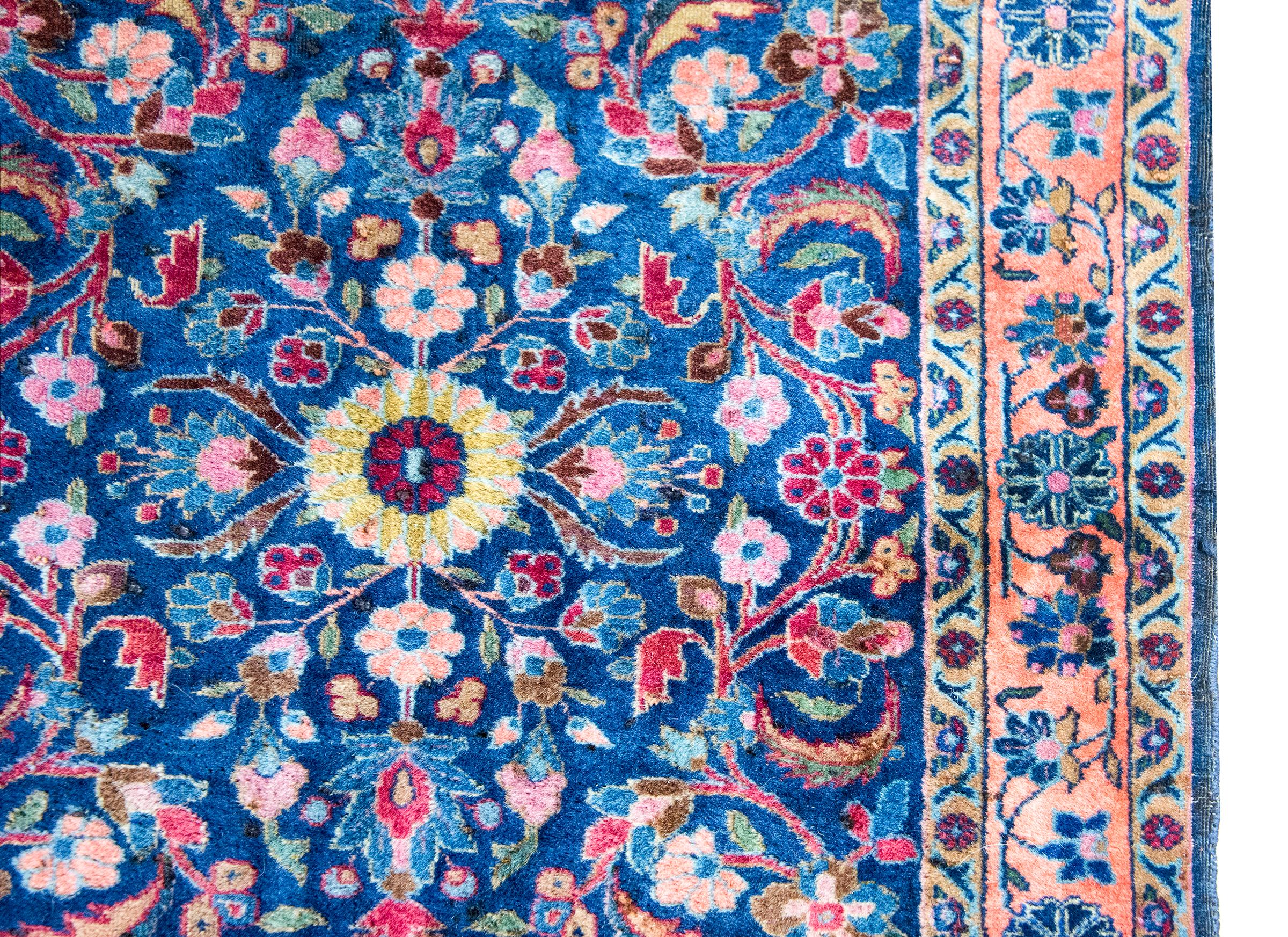 Tappeto persiano Kashan dei primi del Novecento In condizioni buone in vendita a Chicago, IL