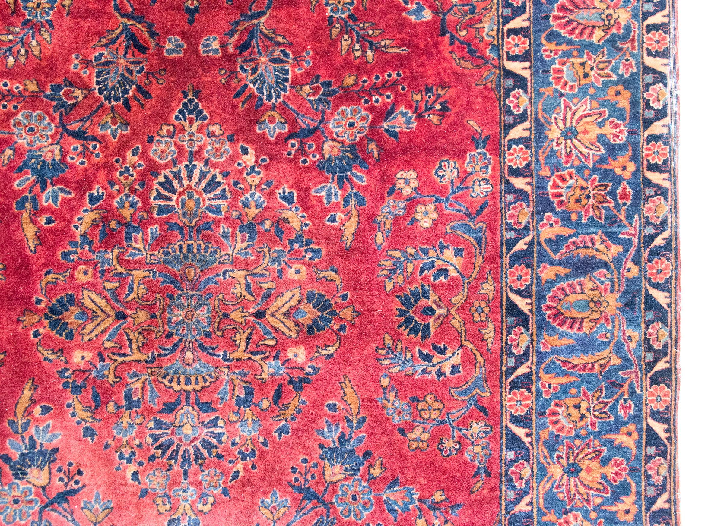 Tappeto persiano Kashan dei primi del Novecento In condizioni buone in vendita a Chicago, IL