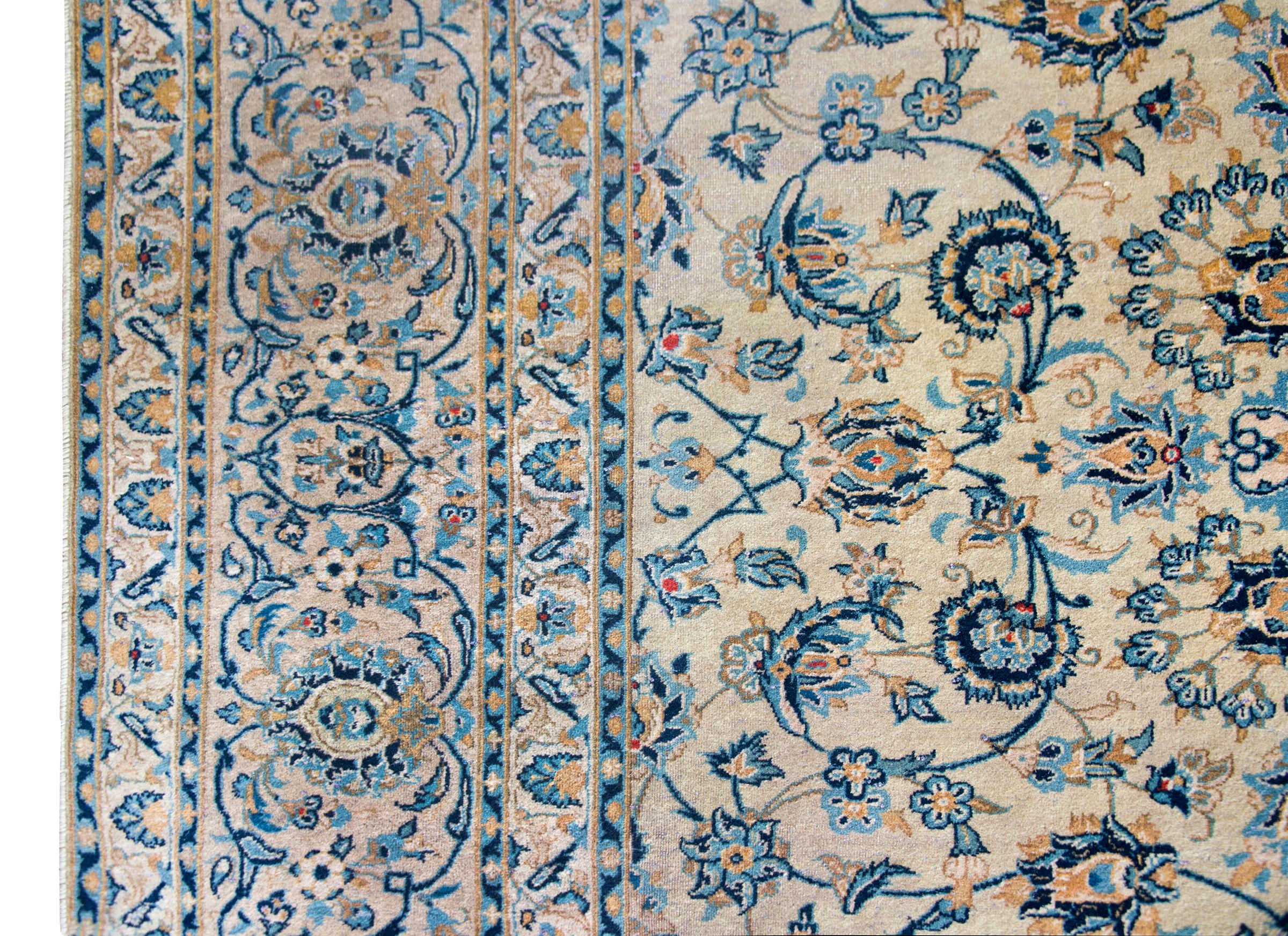 Milieu du XXe siècle Tapis persan Kashan du début du 20e siècle en vente
