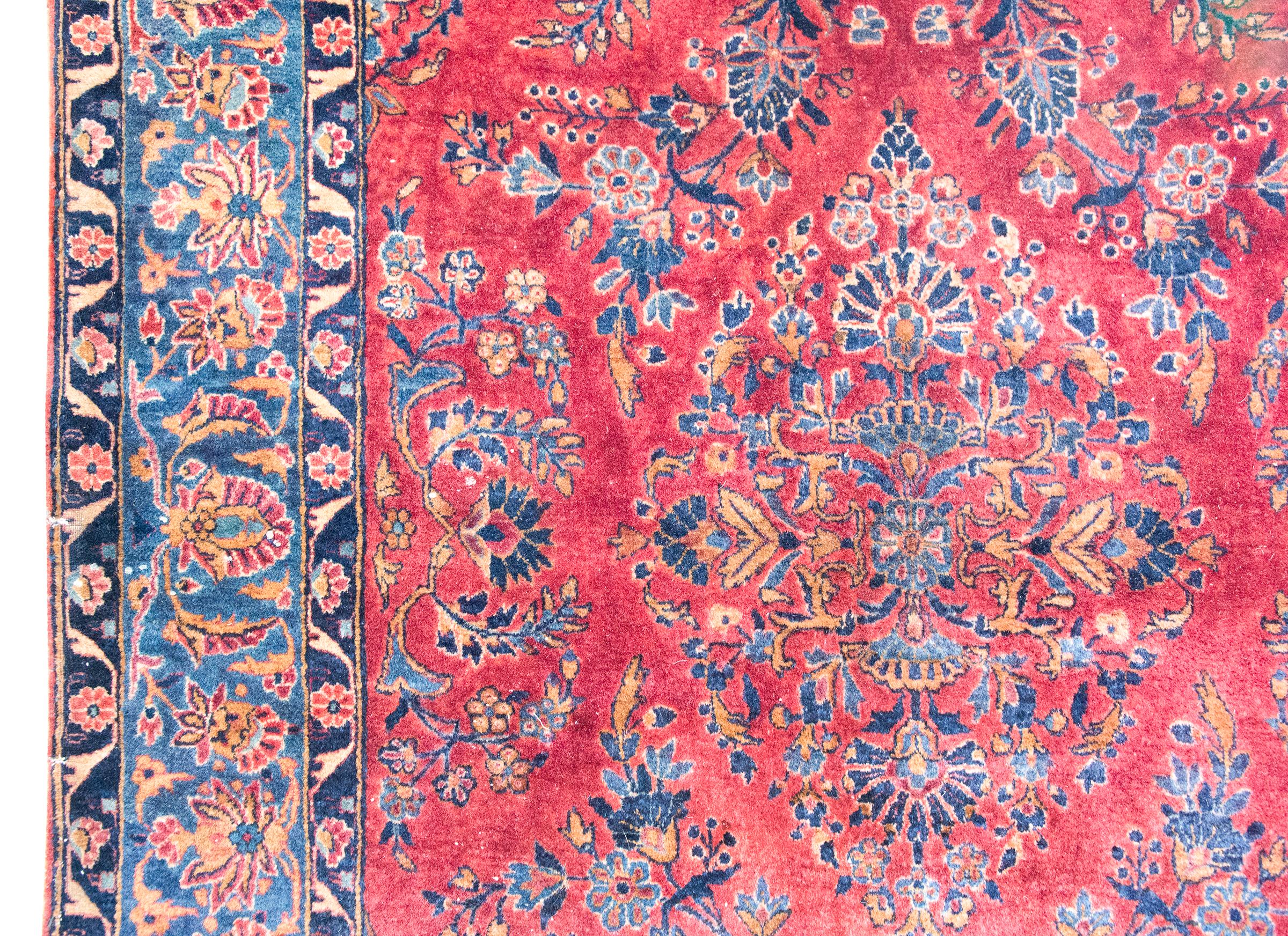 Metà XX secolo Tappeto persiano Kashan dei primi del Novecento in vendita