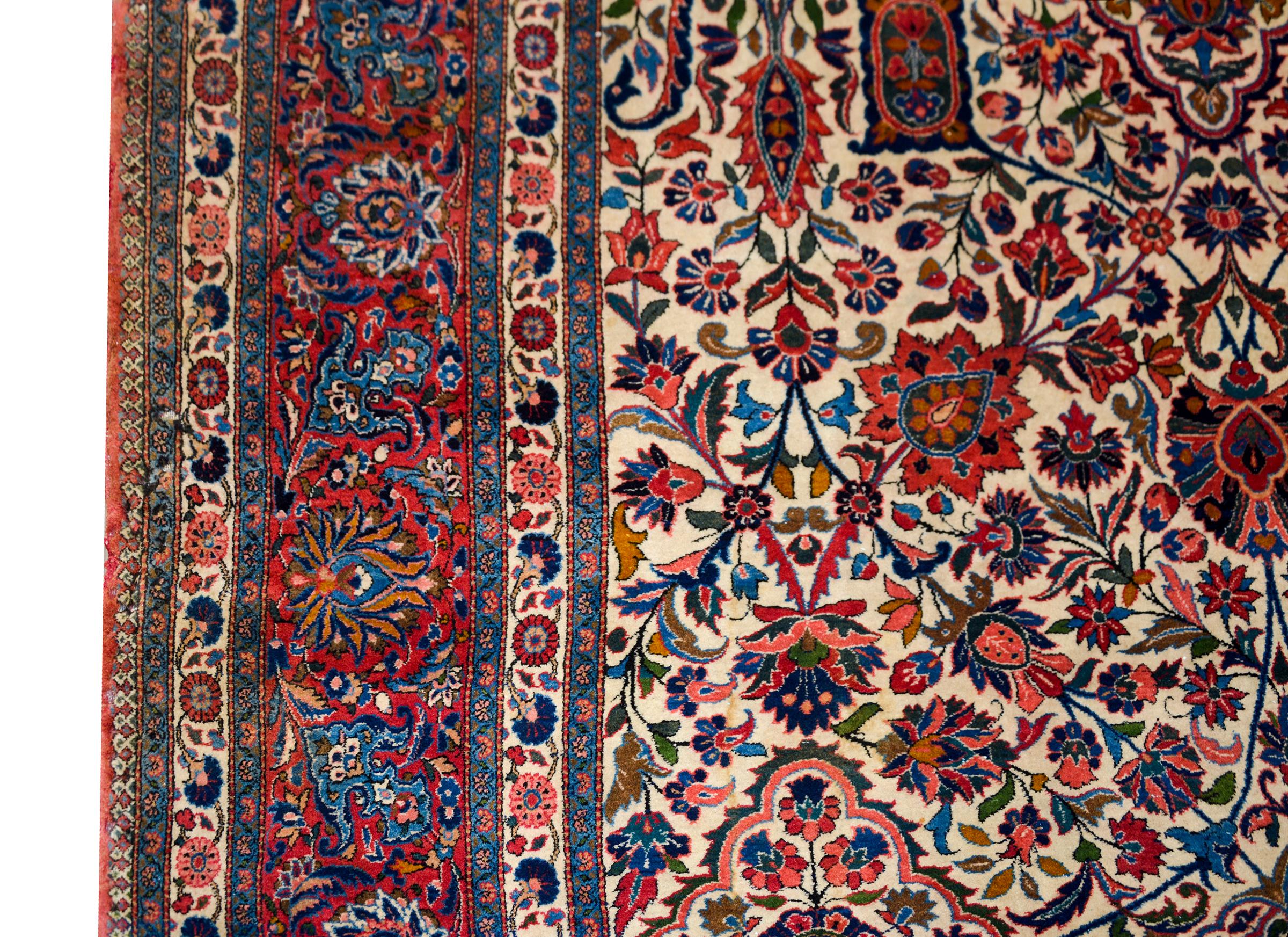 Persischer Kashan-Teppich des frühen 20. Jahrhunderts (Wolle) im Angebot