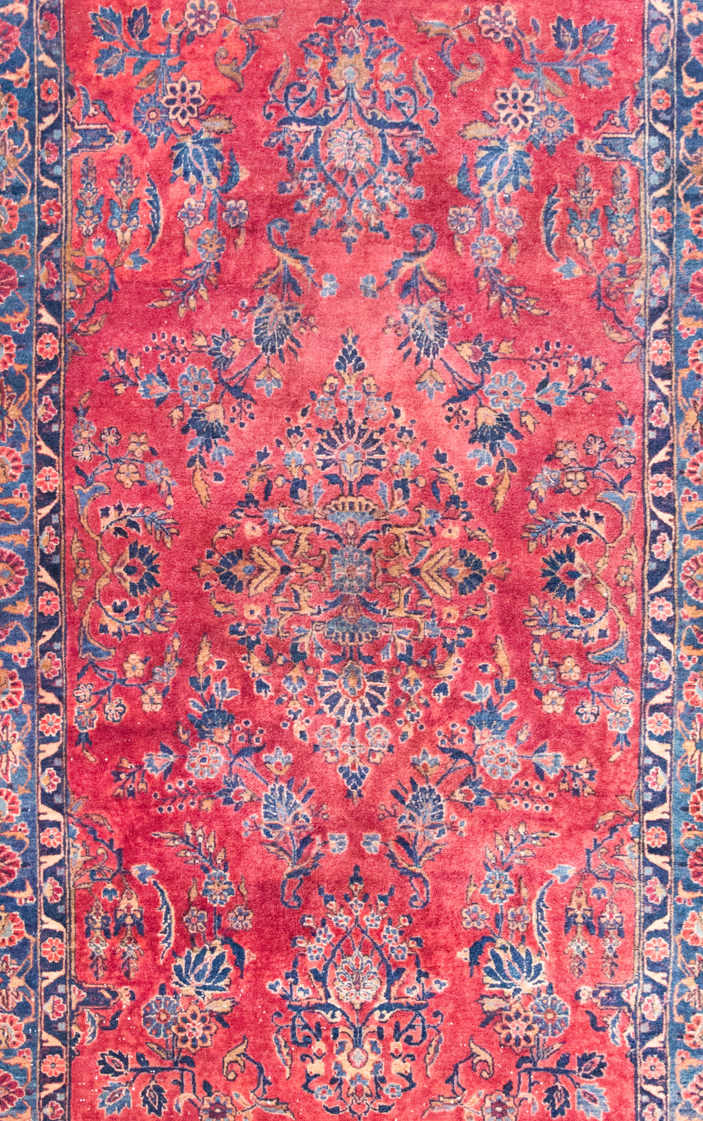 Lana Tappeto persiano Kashan dei primi del Novecento in vendita