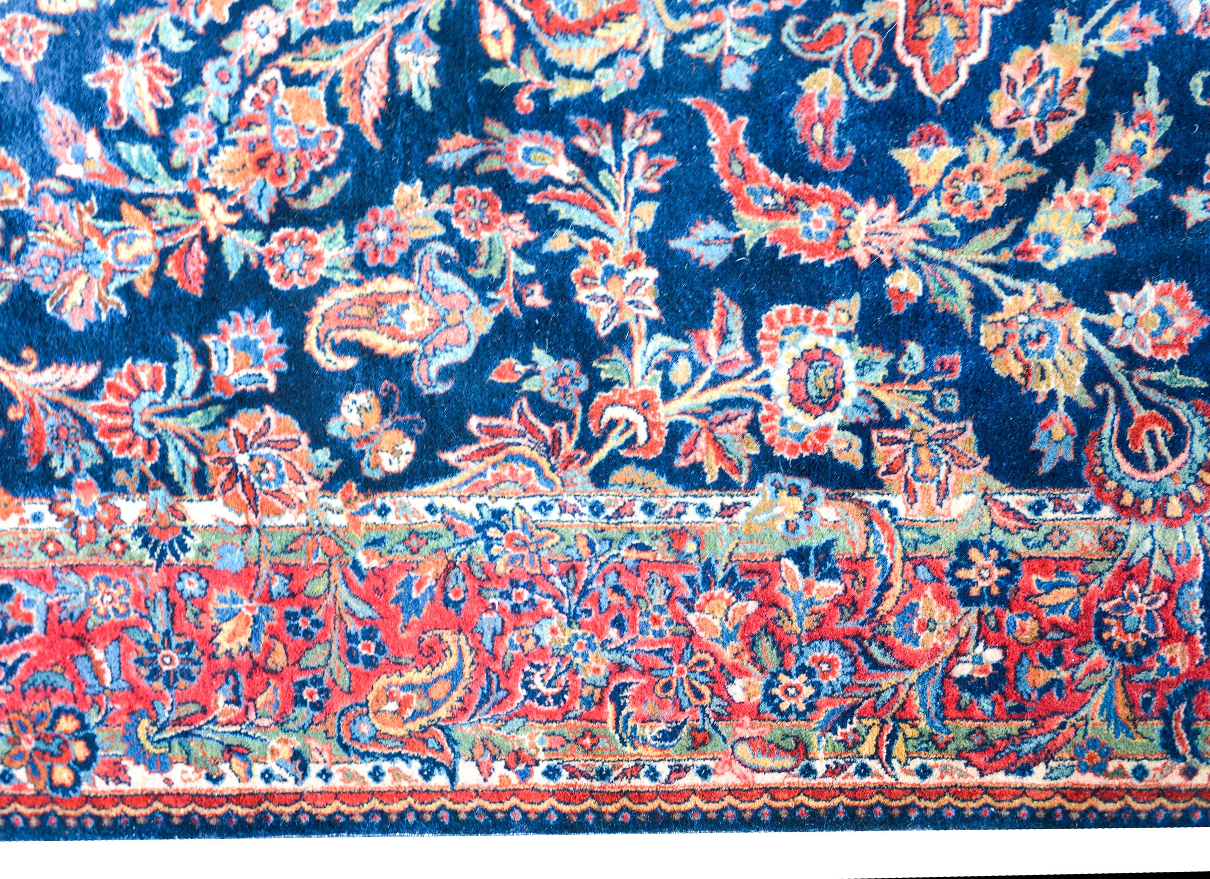 Alfombra persa kashan de principios del siglo XX Lana en venta