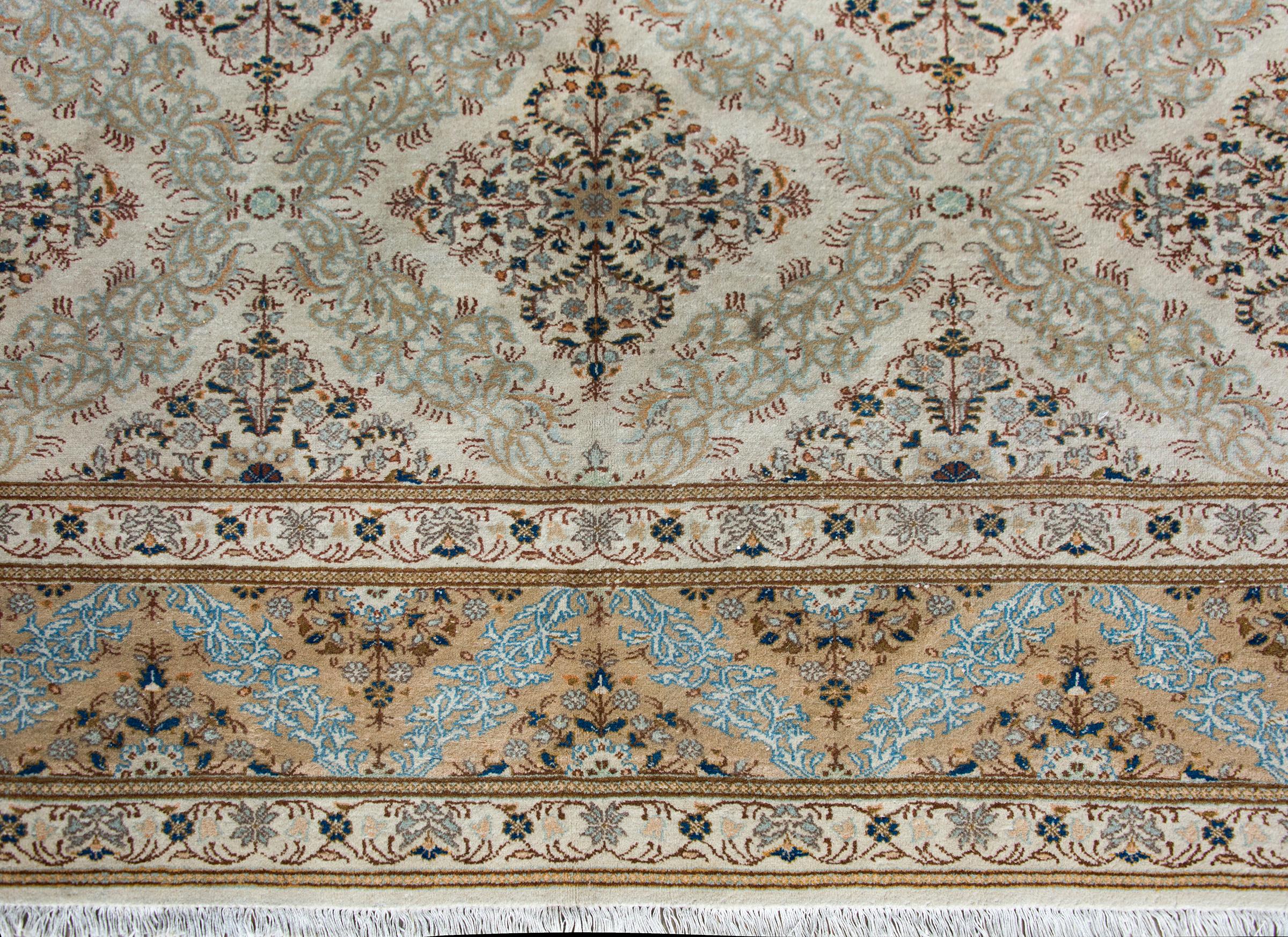 Alfombra persa kashan de principios del siglo XX Lana en venta
