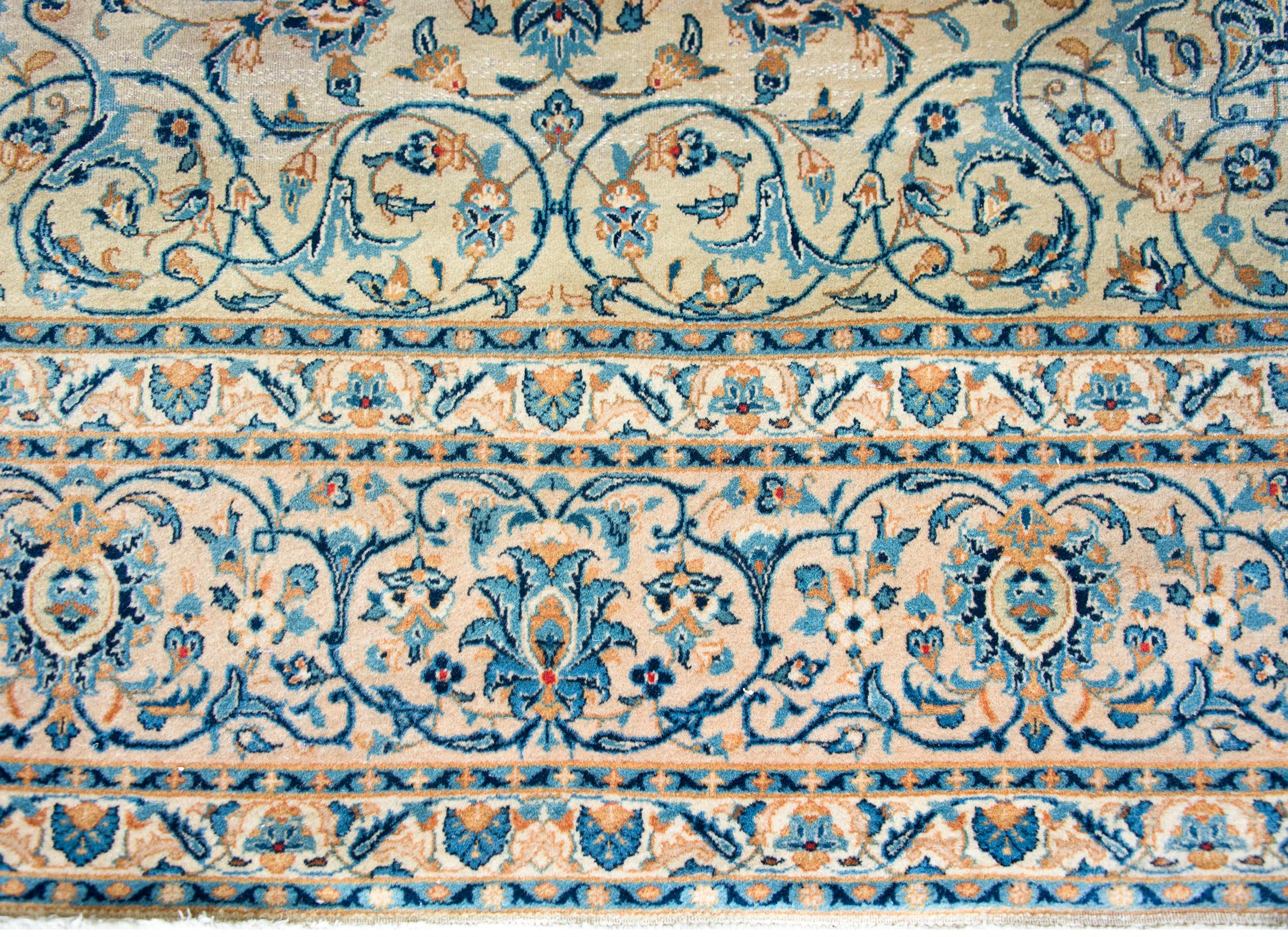 Tapis persan Kashan du début du 20e siècle en vente 1