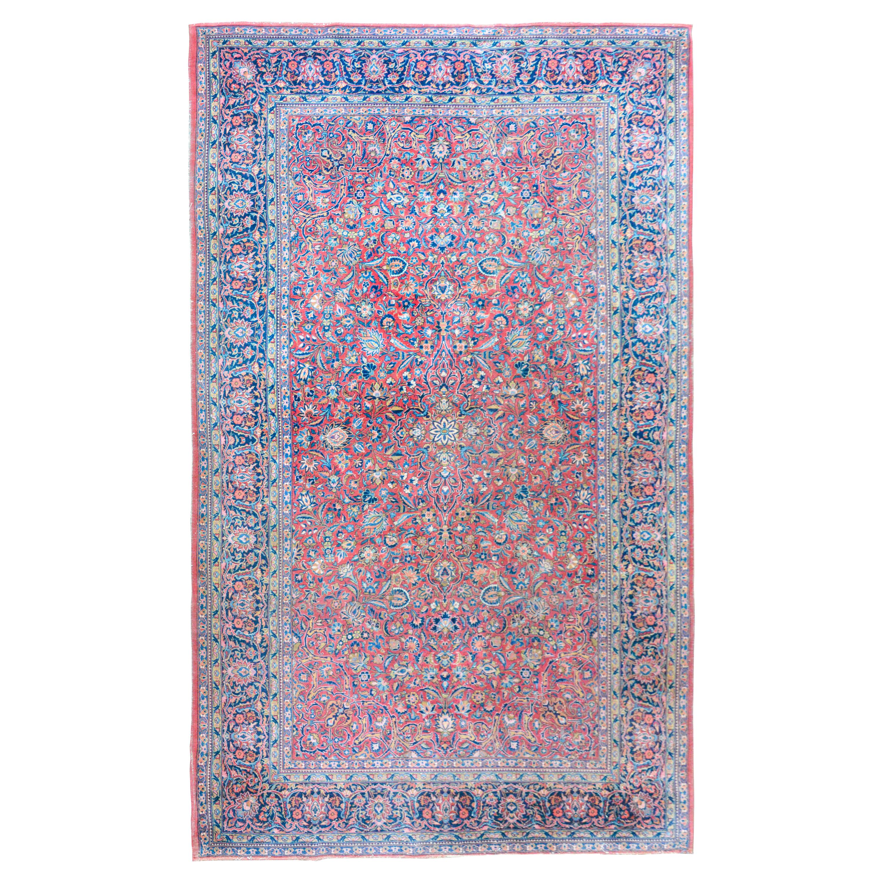 Early 20th Century Persian Kashan Rug For Sale