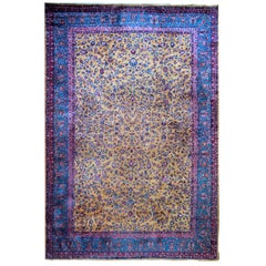 Tappeto persiano Kashan dei primi del Novecento