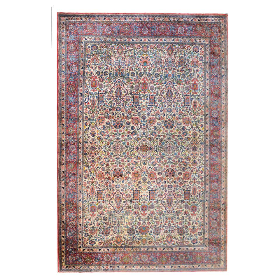 Grand 1920 Persian Kashan Rug For Sale at 1stDibs