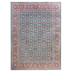 Antique Early 20th Century Persian Kashan Rug