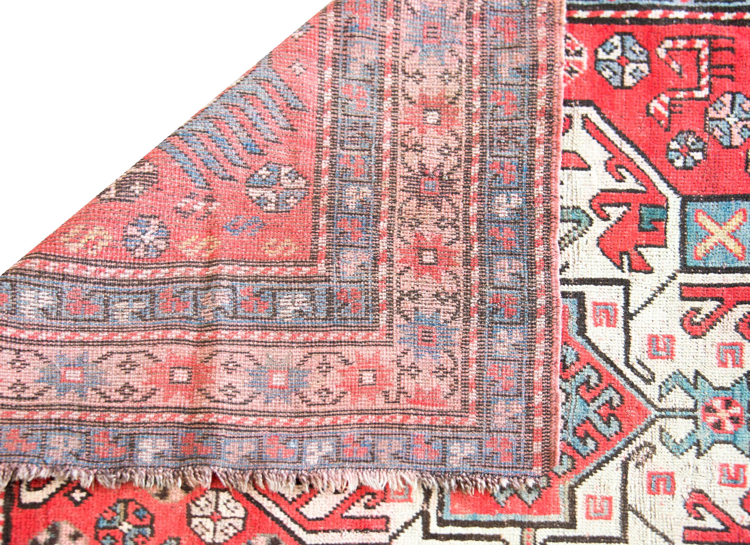 Early 20th Century Persian Kazak Rug For Sale 5