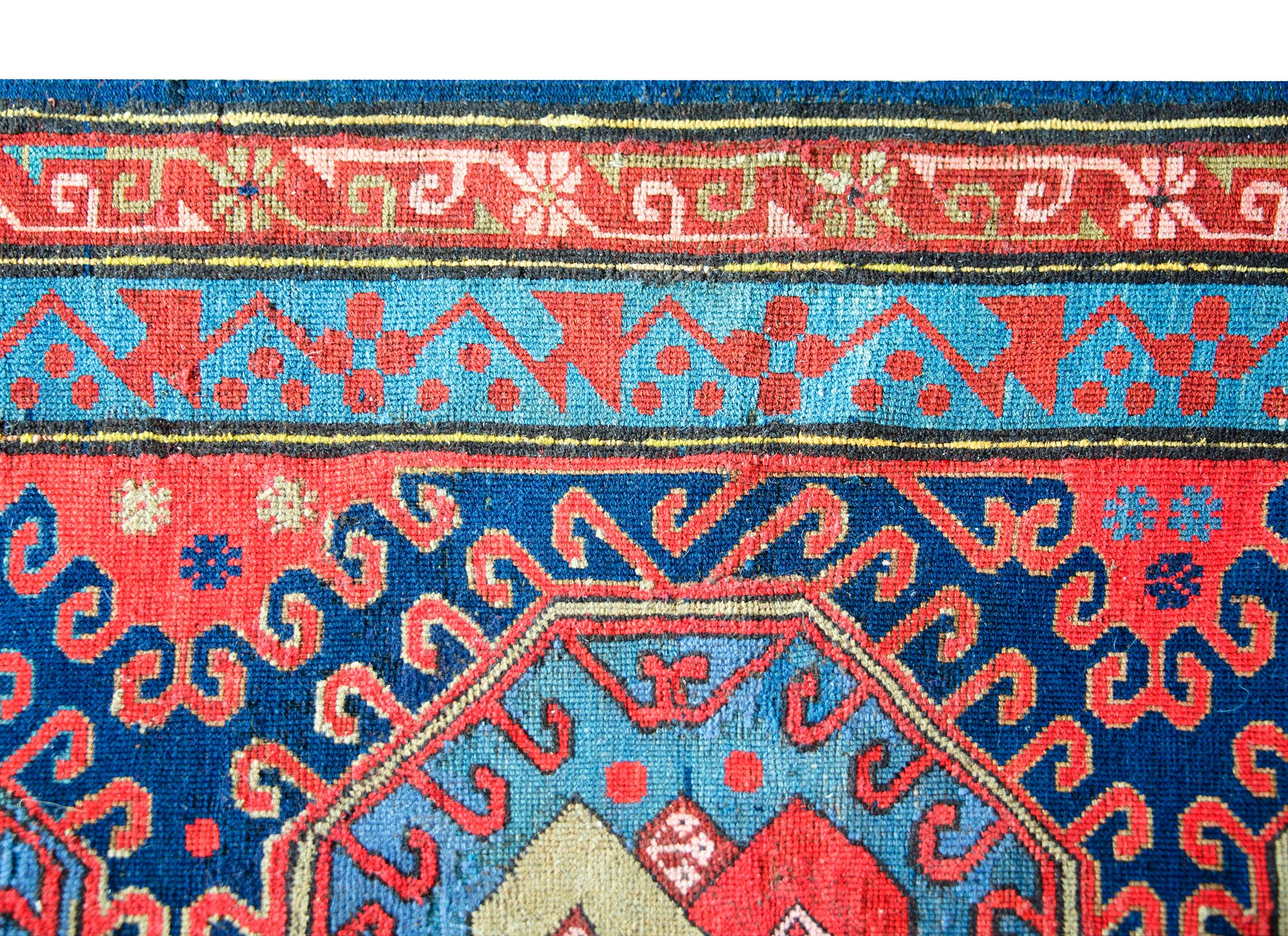 Early 20th Century Persian Kazak Rug For Sale 5