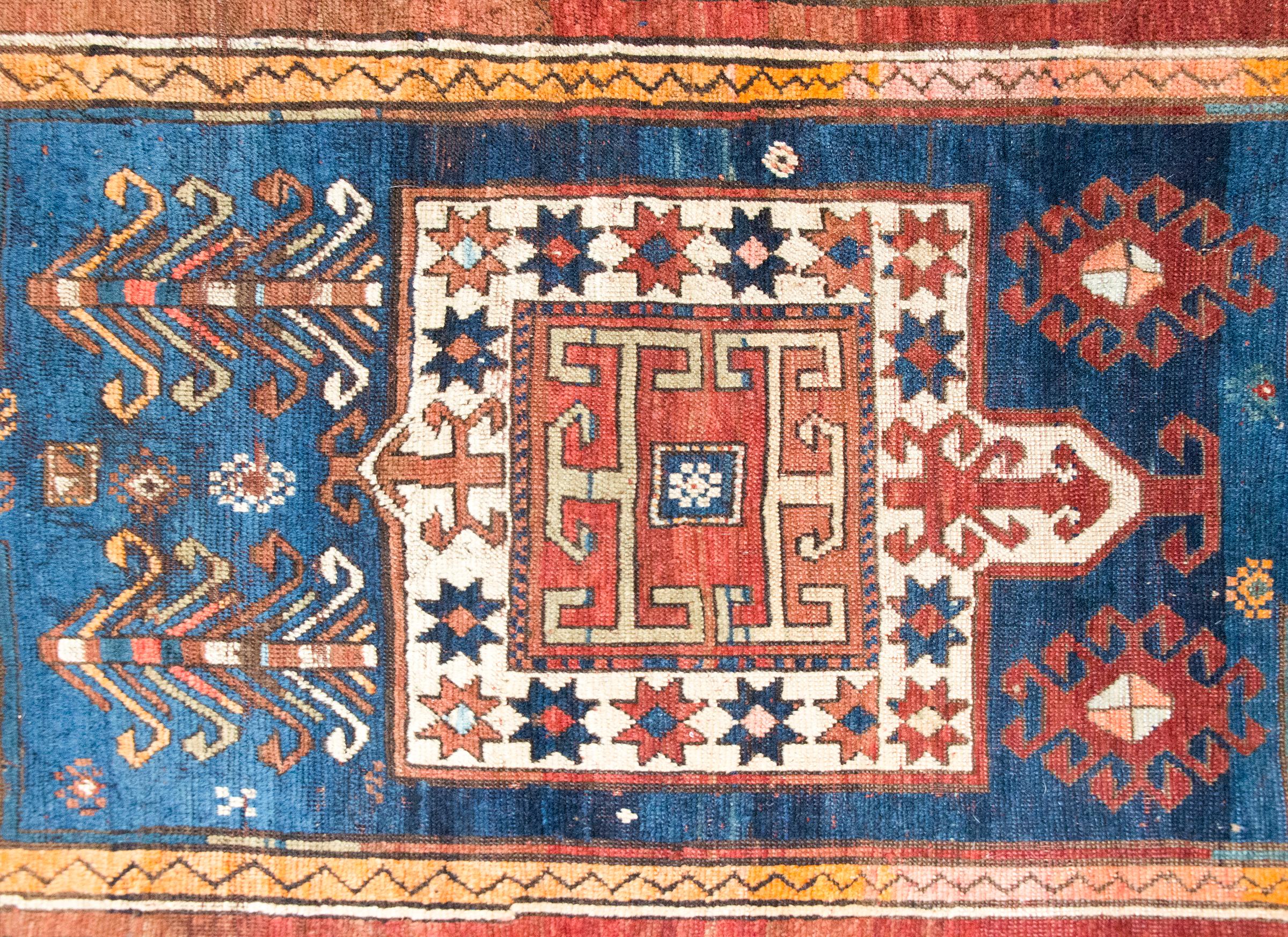 Tappeto persiano Kazak dei primi del Novecento in vendita 4