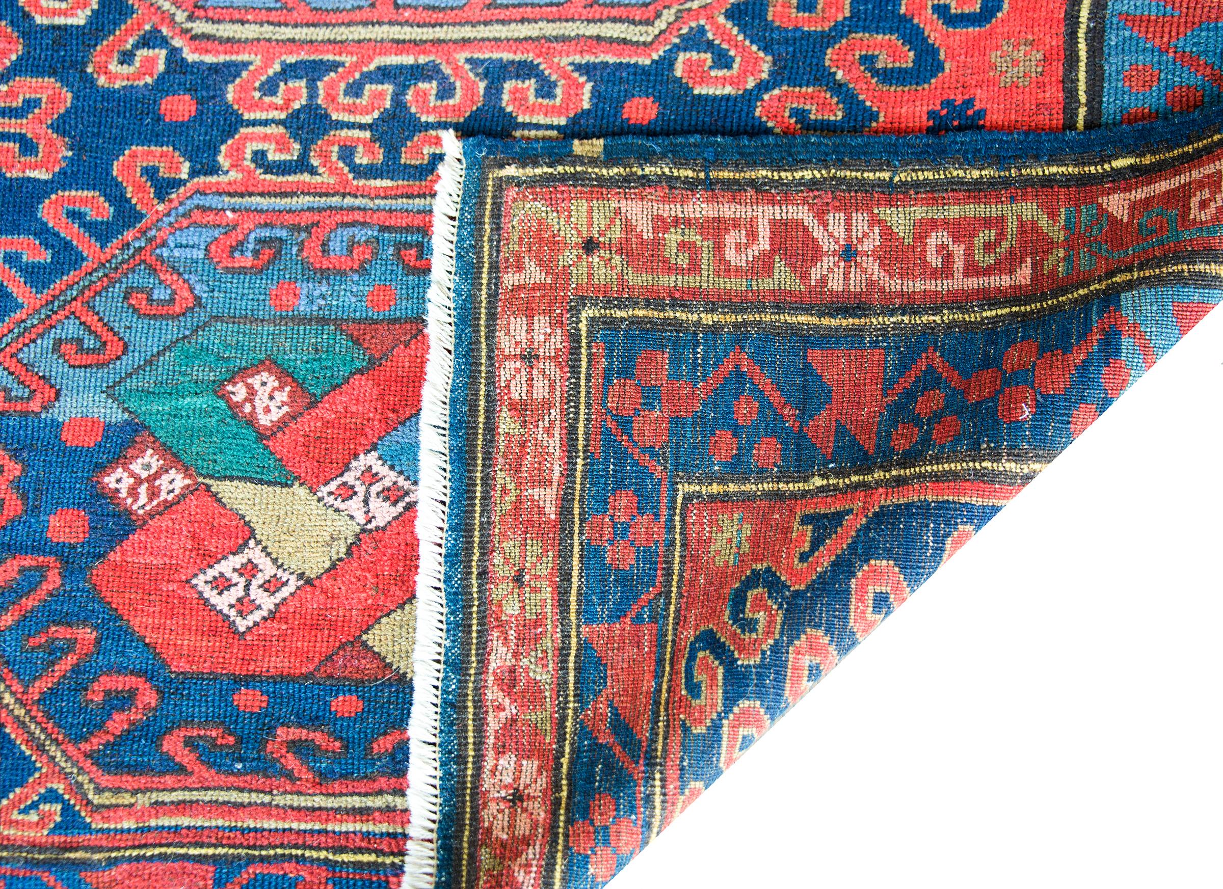 Early 20th Century Persian Kazak Rug For Sale 8