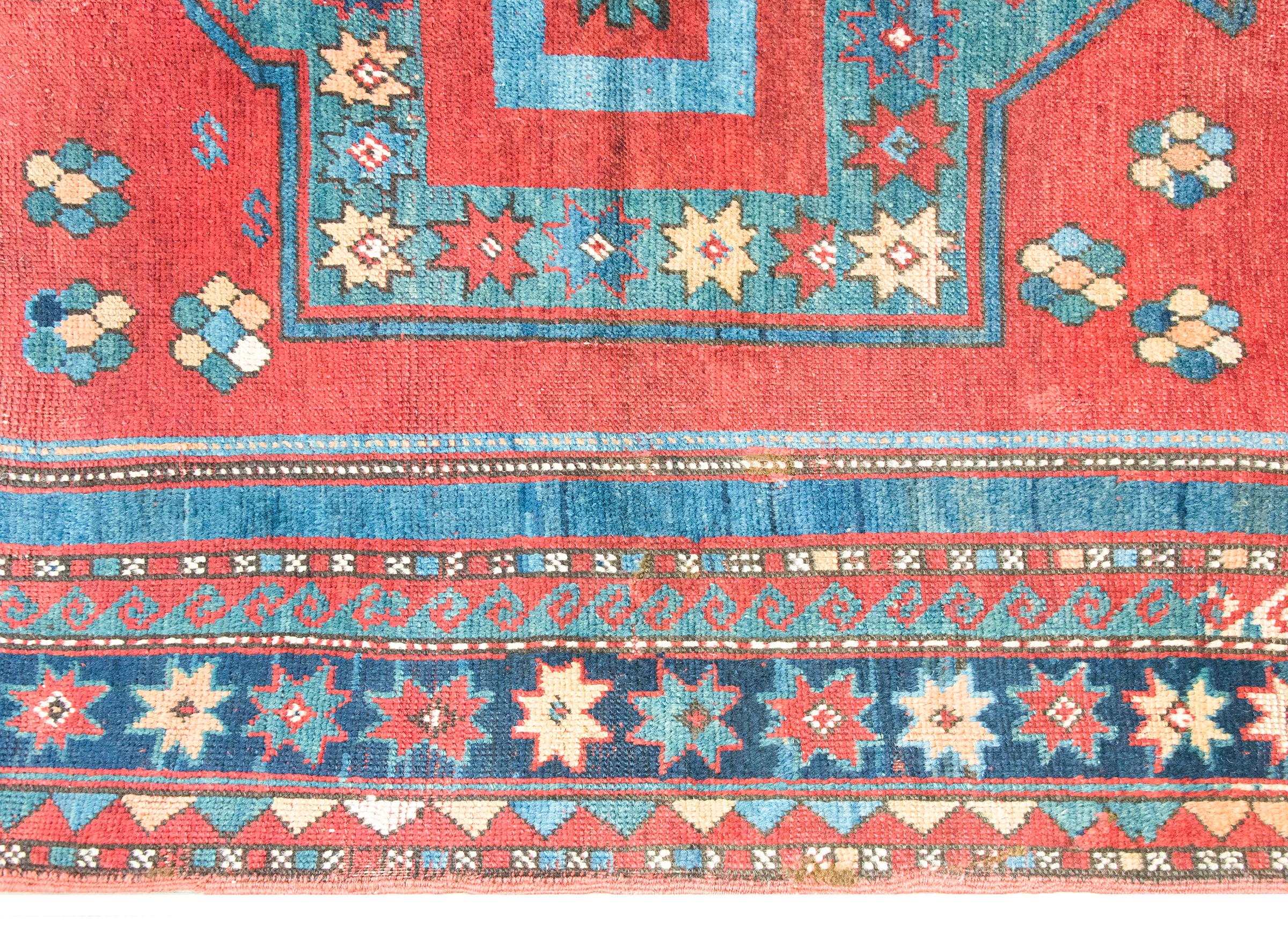 Azero Tappeto persiano Kazak dei primi del Novecento in vendita