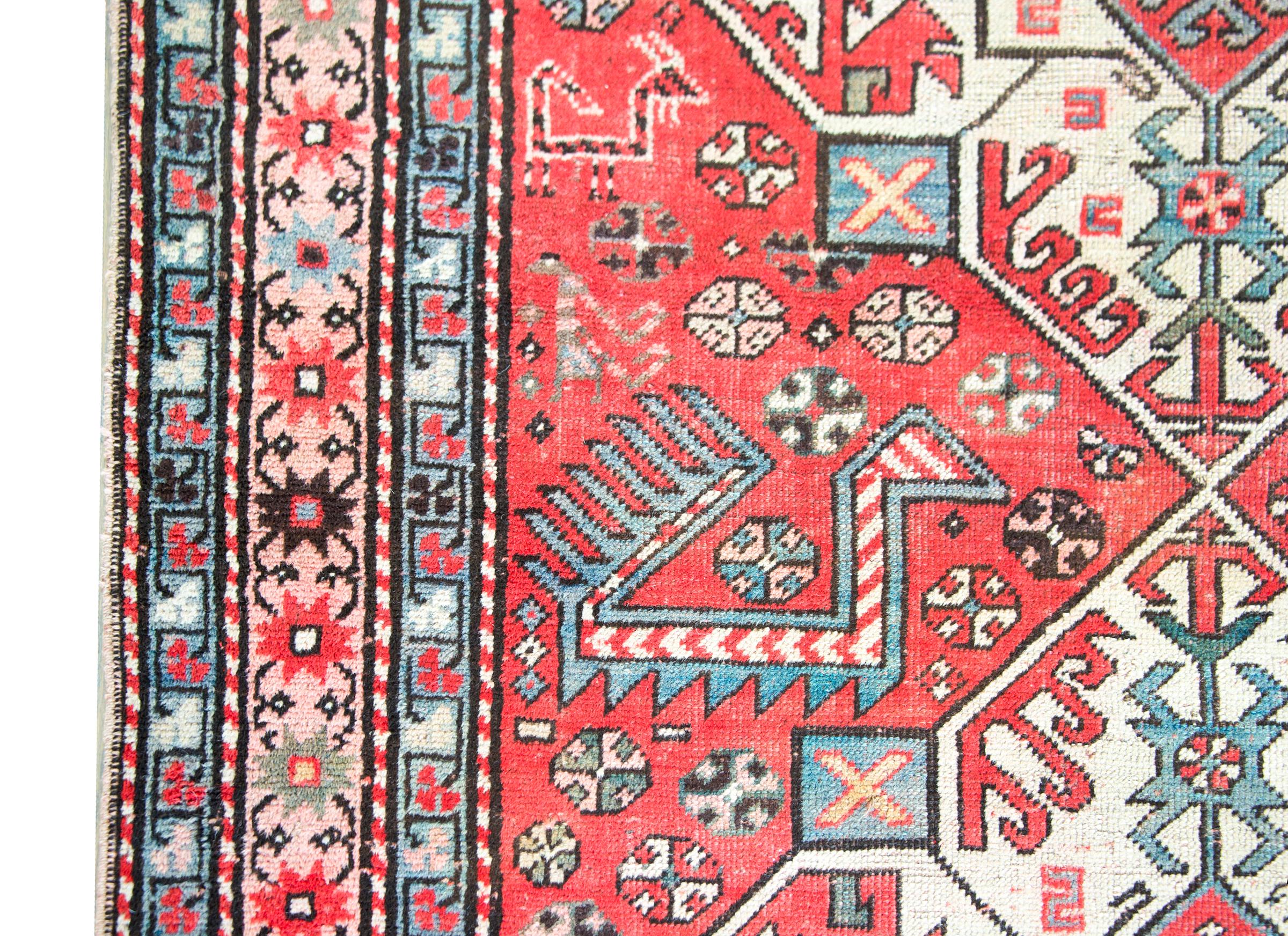 Mid-20th Century Early 20th Century Persian Kazak Rug For Sale