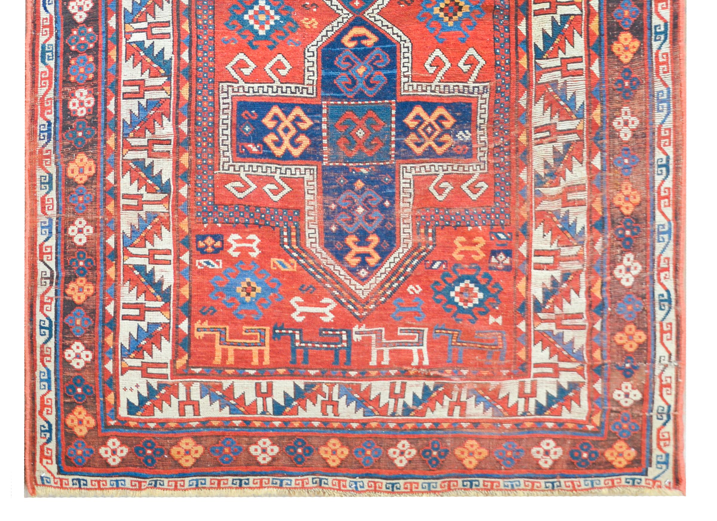 Tapis de Kazak persan du début du XXe siècle Bon état - En vente à Chicago, IL