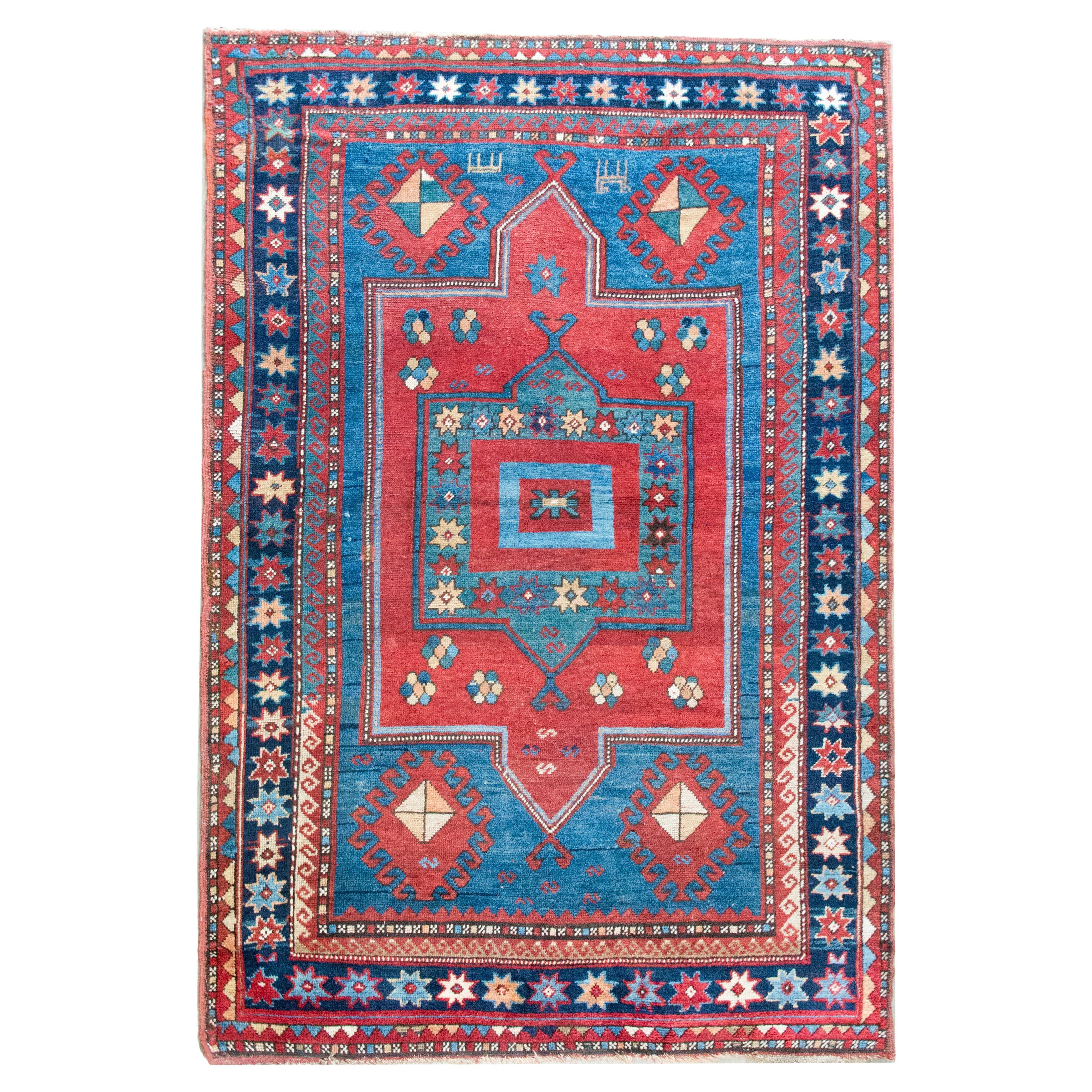Tapis persan Kazak du début du 20e siècle