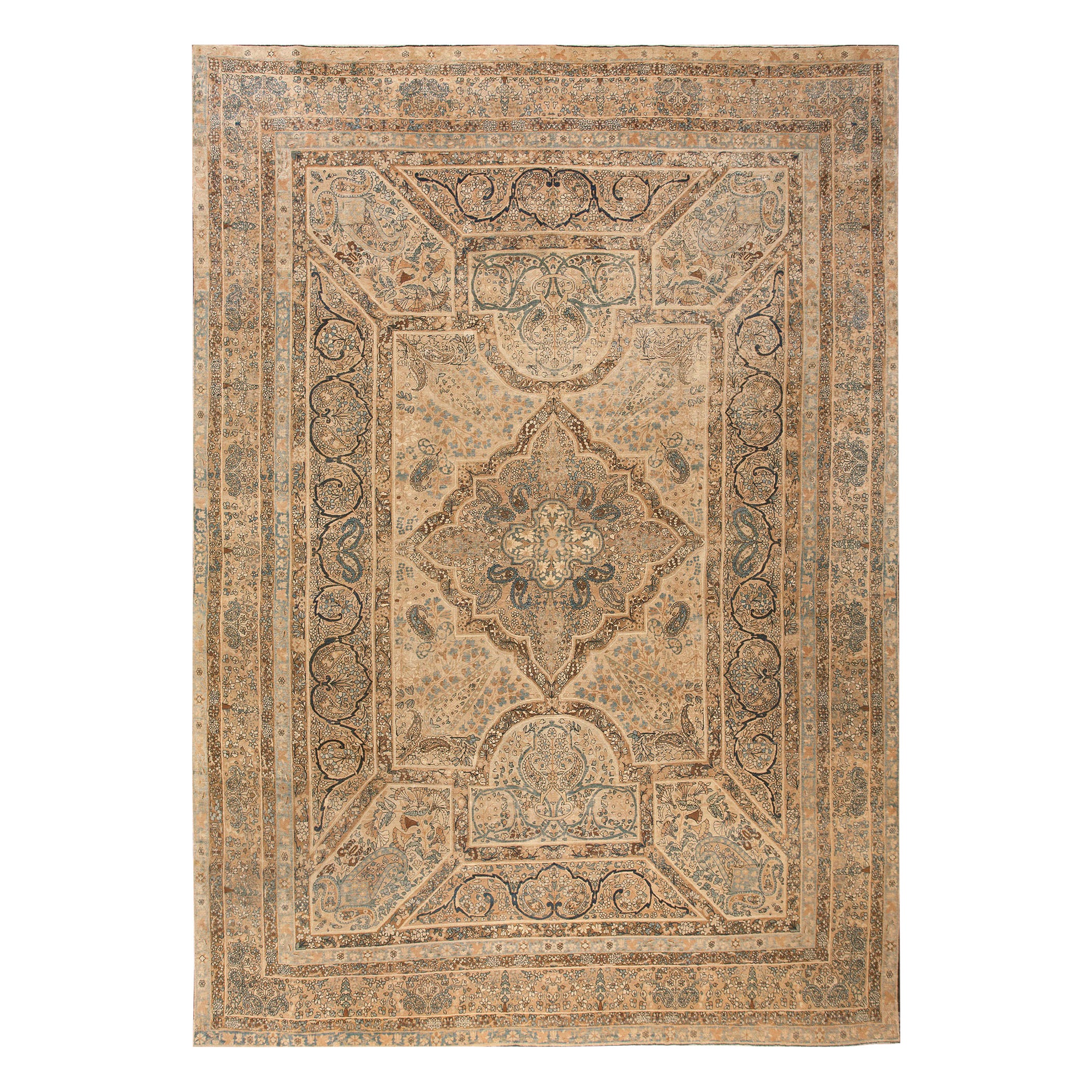 Alfombra persa Kerman de principios del siglo XX ( 10' 9'' x 14' 10'' - 328 x 453 cm )
