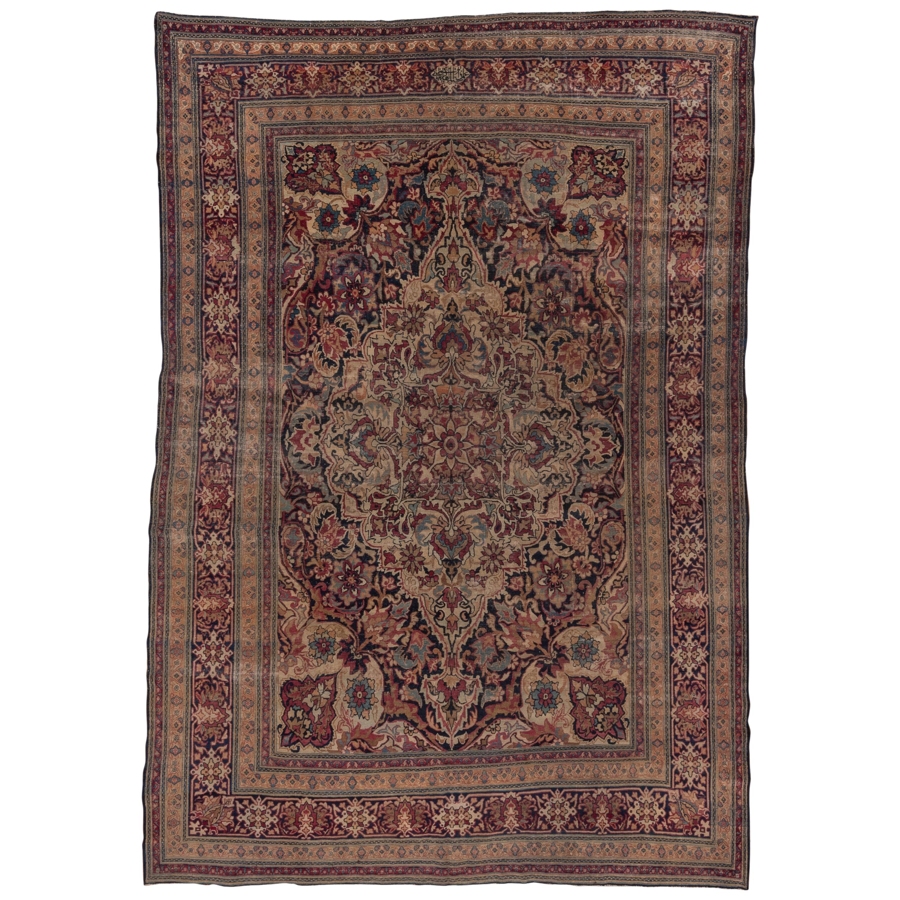 Early 20th Century Persian Kerman Carpet For Sale