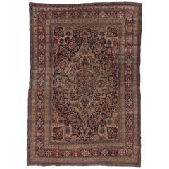 Antique Early 20th Century Persian Kerman Carpet