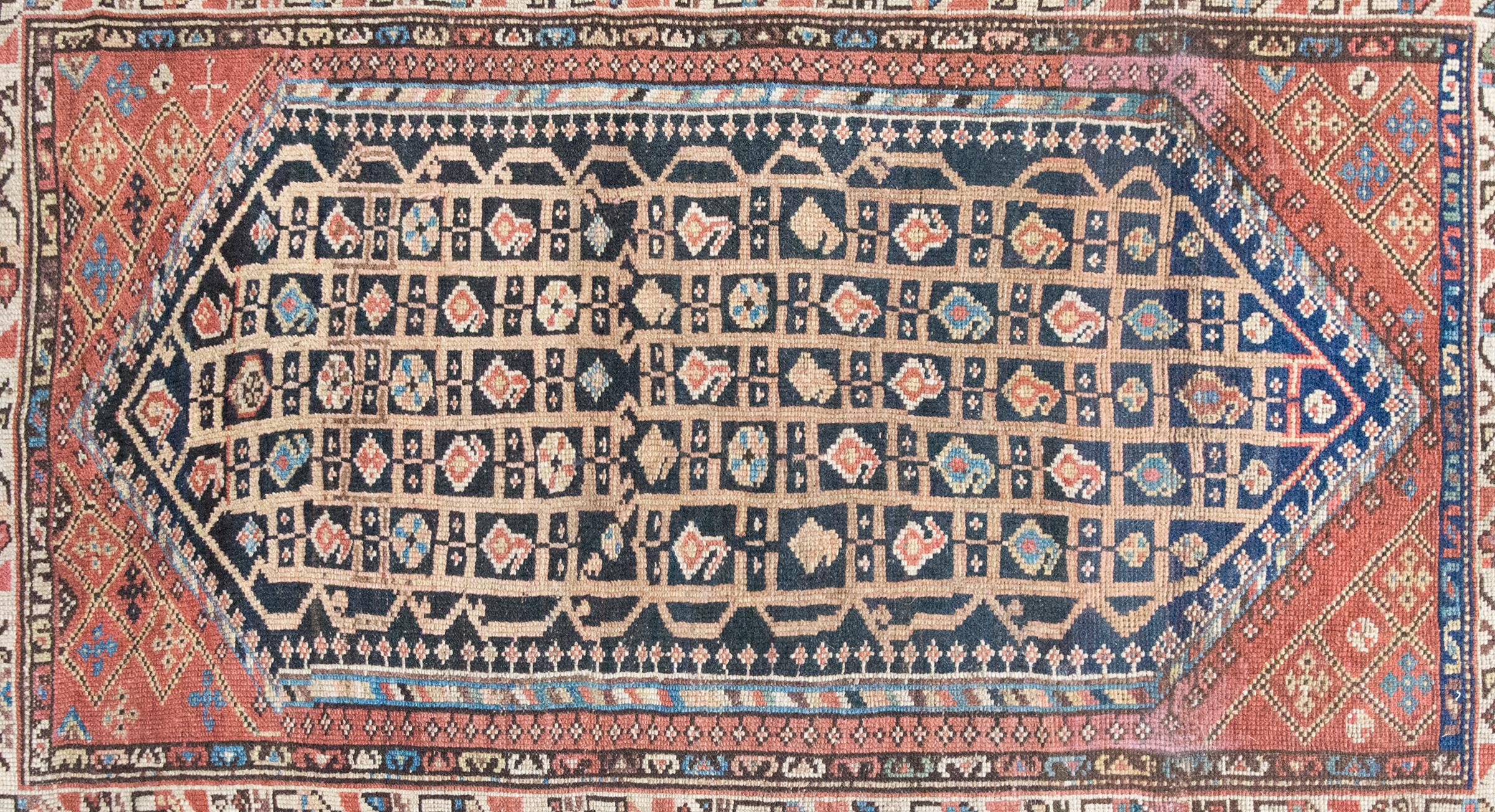 Early 20th Century Persian Khamseh Rug For Sale 5