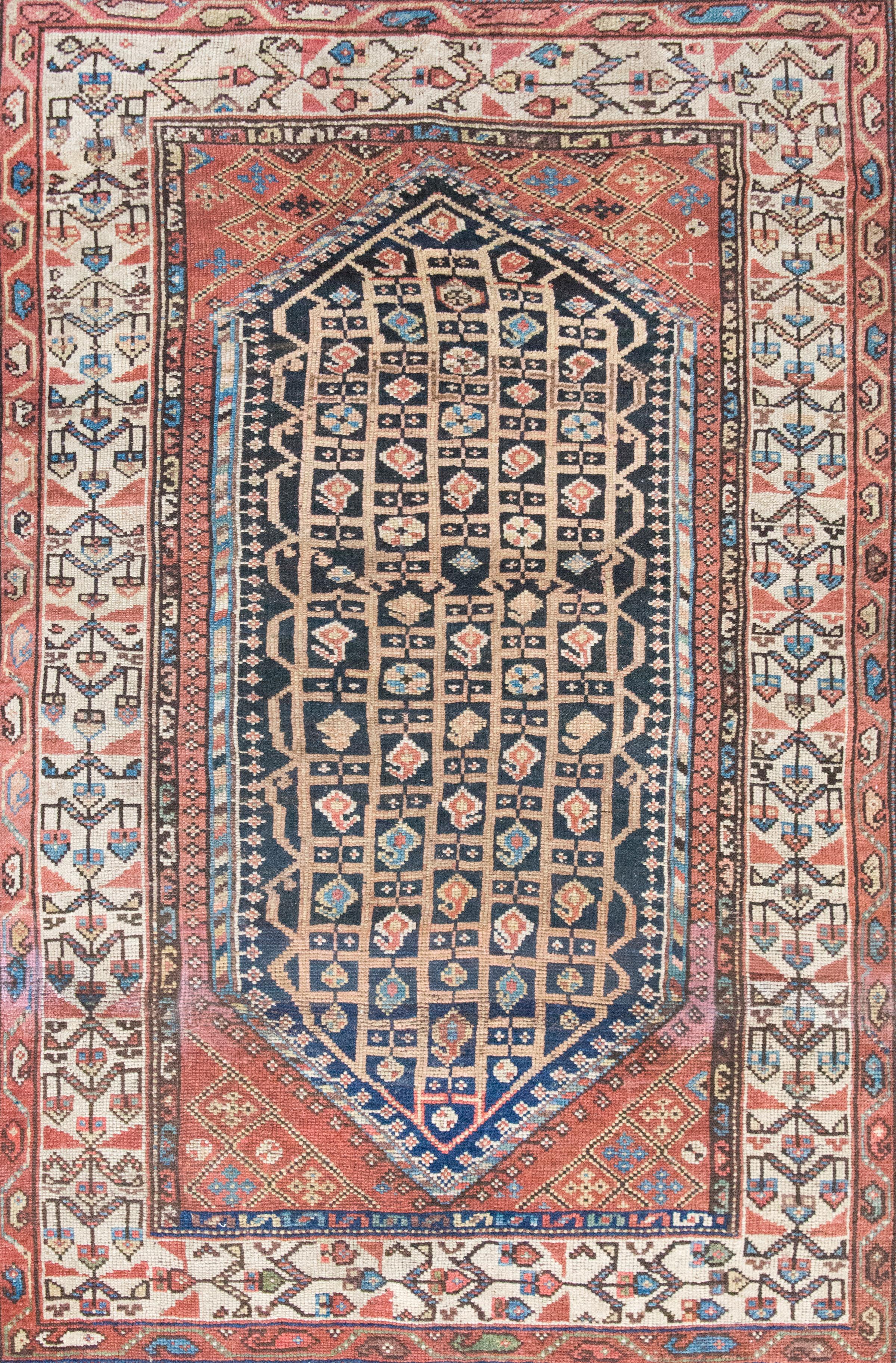 Early 20th Century Persian Khamseh Rug For Sale 1