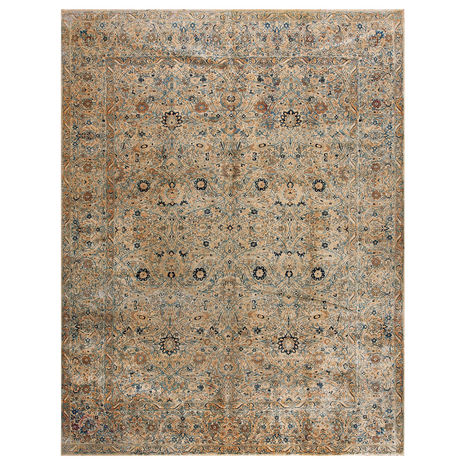 Tappeto persiano Kirman dei primi del Novecento ( 9' x 11'9" - 275 x 360 ) in vendita