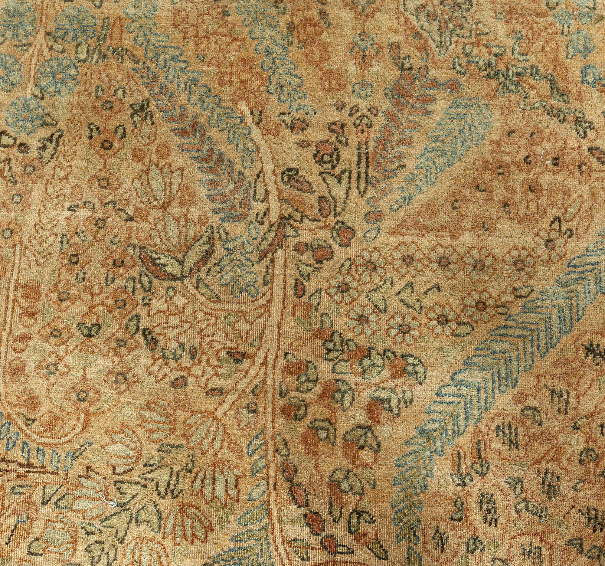 Persiano Doris Leslie Blau Tappeto persiano Kirman Botanic dei primi del Novecento in vendita
