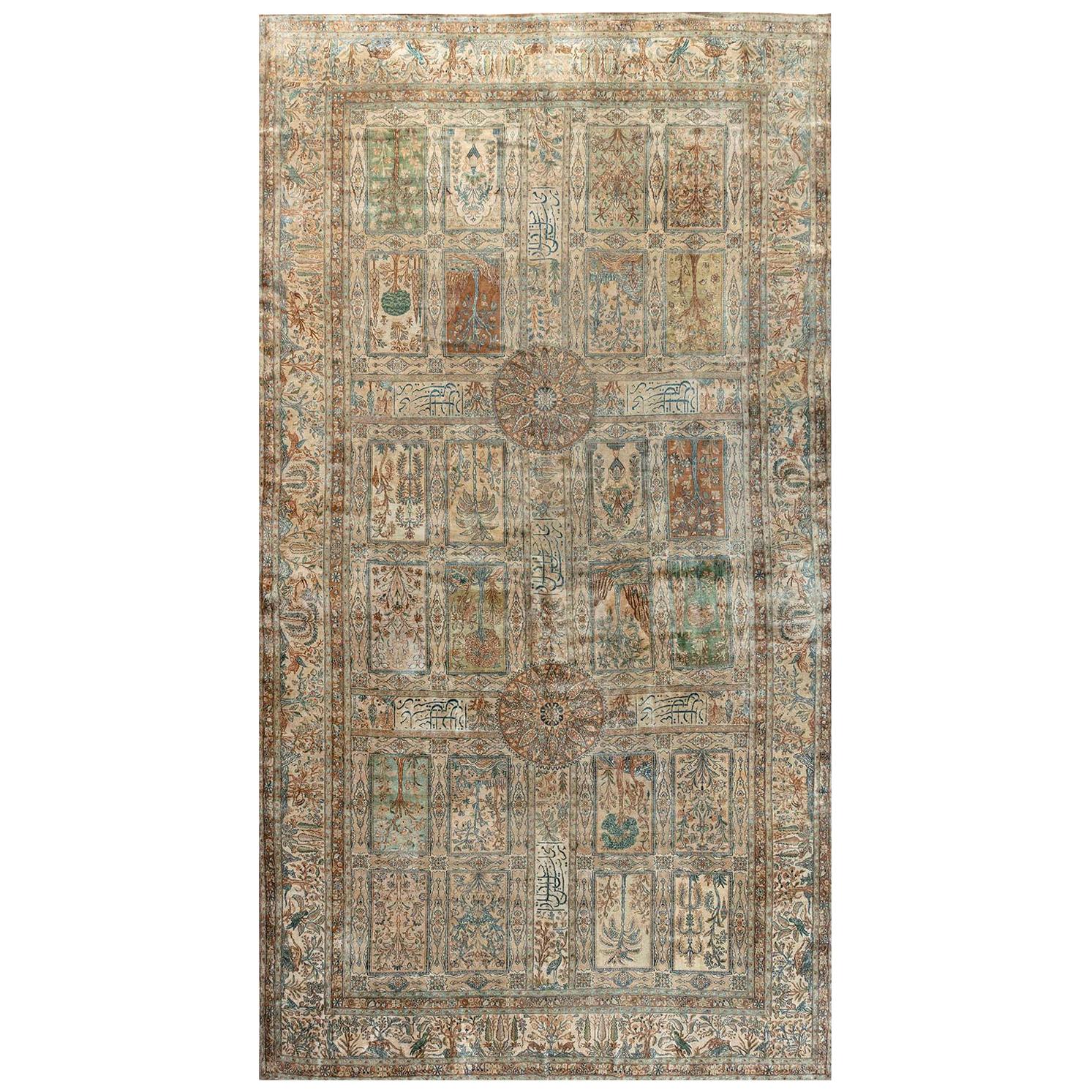 Authentic Early 20th Century Persian Kirman Rug For Sale