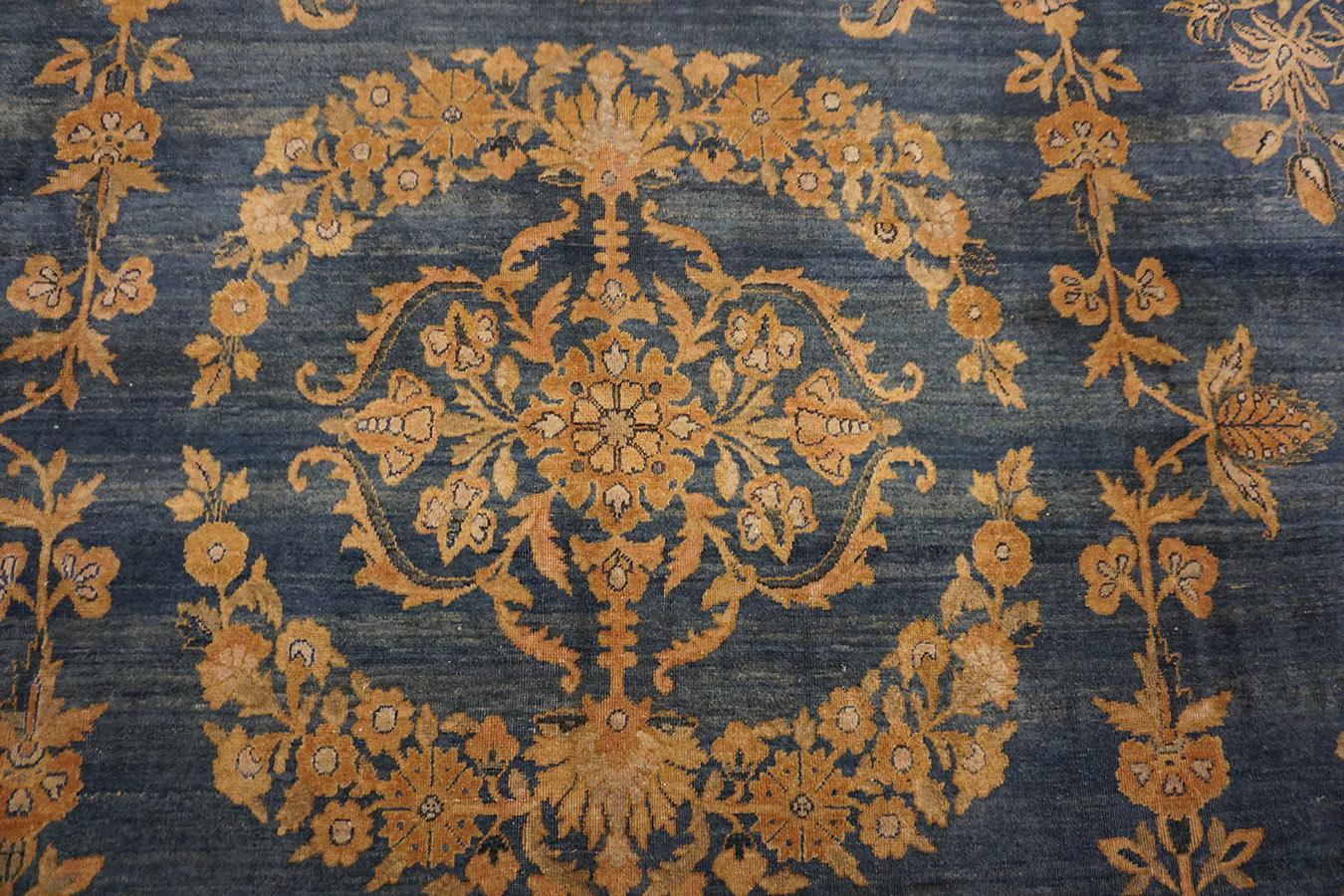 Early 20th Century Persian Kirman Lavar Carpet ( 9'9