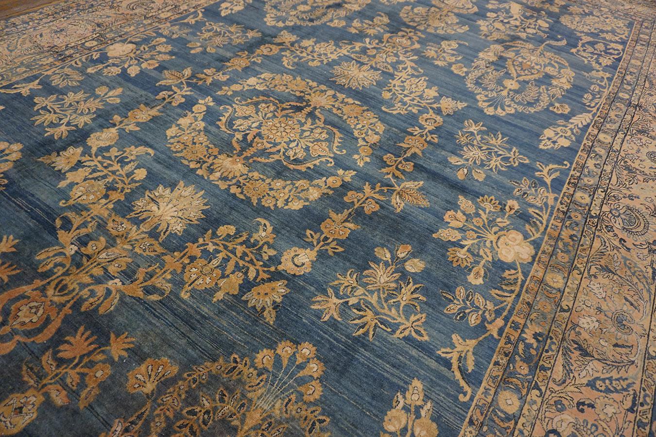 Early 20th Century Persian Kirman Lavar Carpet ( 9'9