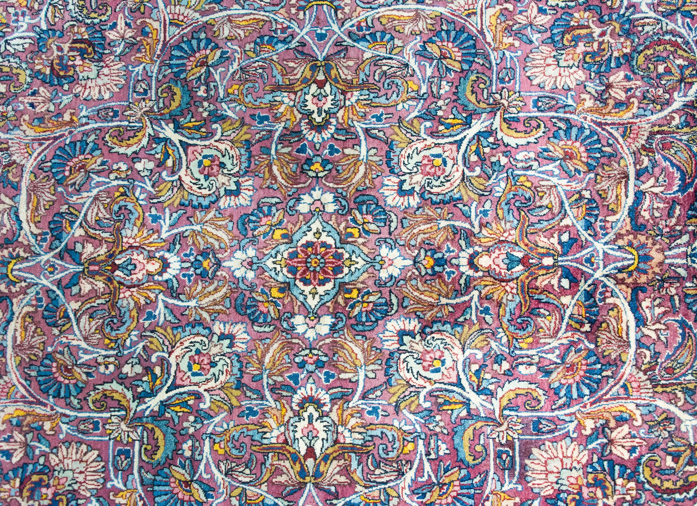 Alfombra persa Kirman de principios del siglo XX en venta 5