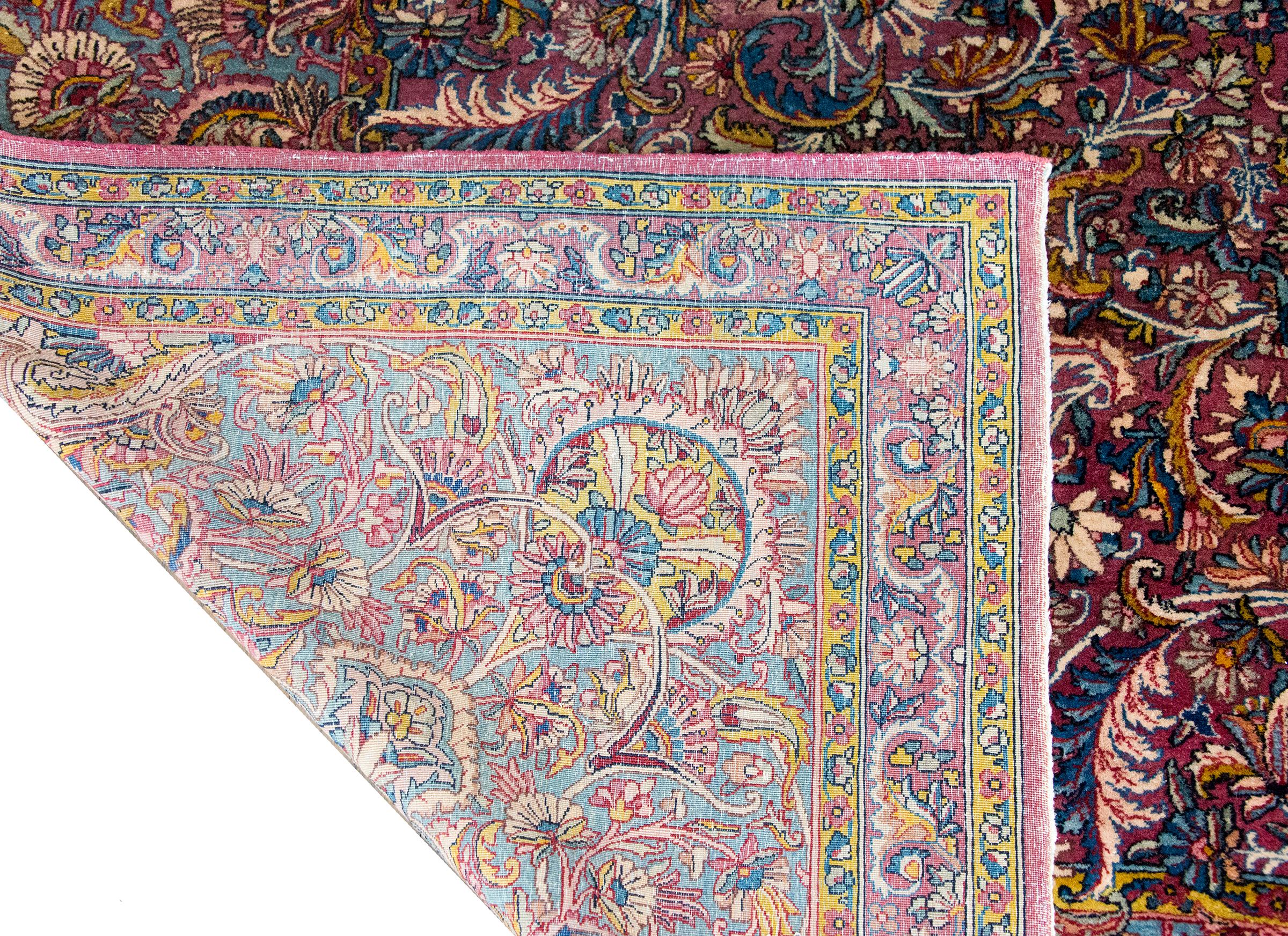 Alfombra persa Kirman de principios del siglo XX en venta 8