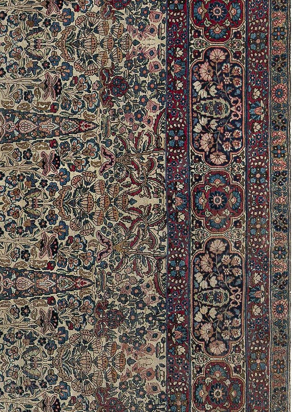 Early 20th Century Persian Kirman Wool Rug For Sale 1