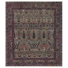 Doris Leslie Blau Alfombra persa de lana Kirman de principios del siglo XX