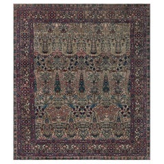 Antique Early 20th Century Persian Kirman Wool Rug