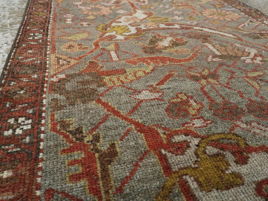 Rustic Early 20th Century Persian Kurdish Throw Rug For Sale