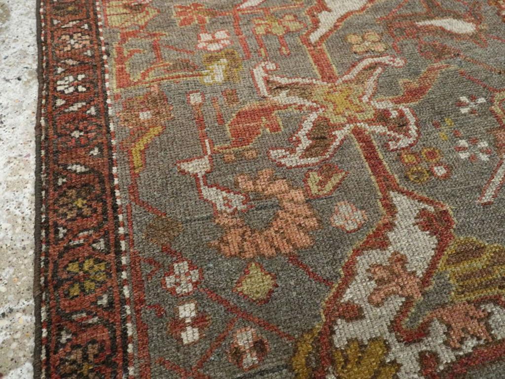 Hand-Knotted Early 20th Century Persian Kurdish Throw Rug For Sale