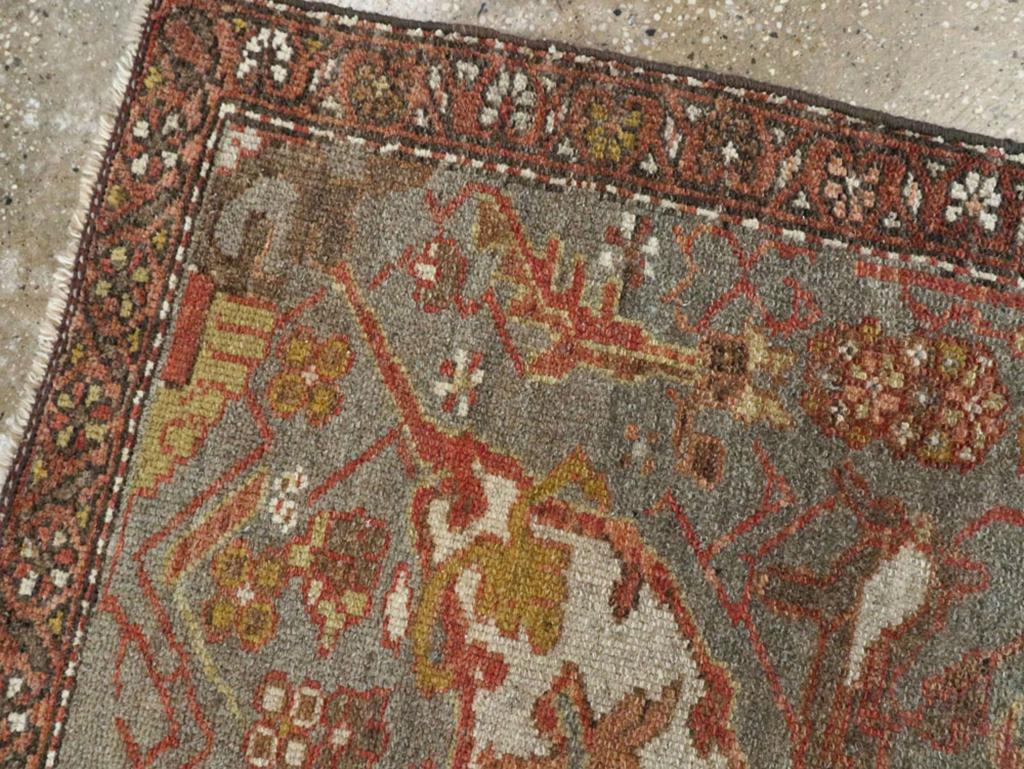 Early 20th Century Persian Kurdish Throw Rug In Excellent Condition For Sale In New York, NY